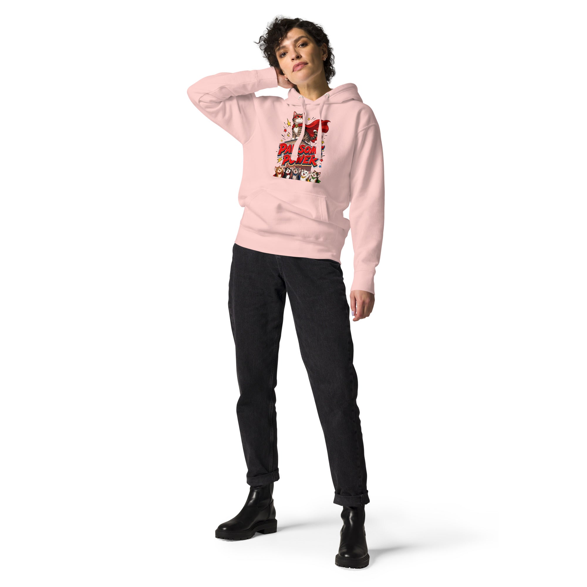 Unisex Hoodie - Elite Pawsome Power - Premium Luxury Hoodie for Cat Lovers by printfluence.net