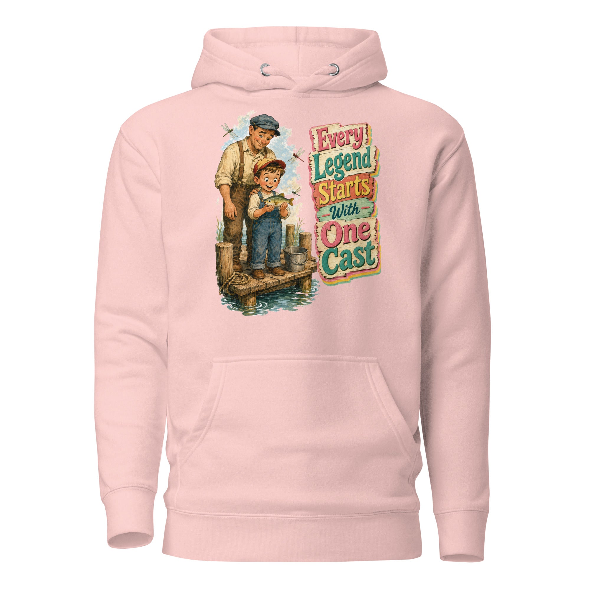 Fishing Lovers | Unisex Premium Pullover Hoodie - Every Legend Starts With One Cast by printfluence