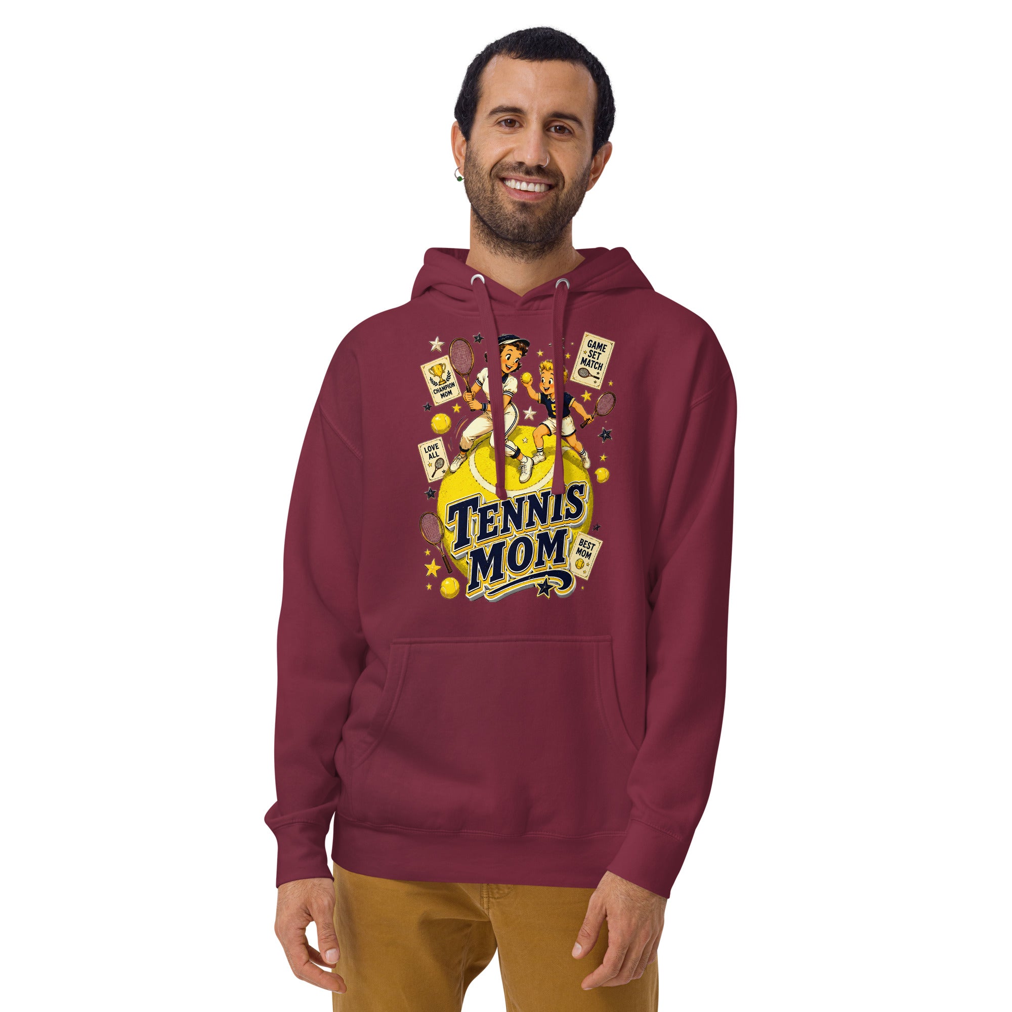Unisex Hoodie - Elite Tennis Mom Champion - Premium Mother's Day by printfluence.net