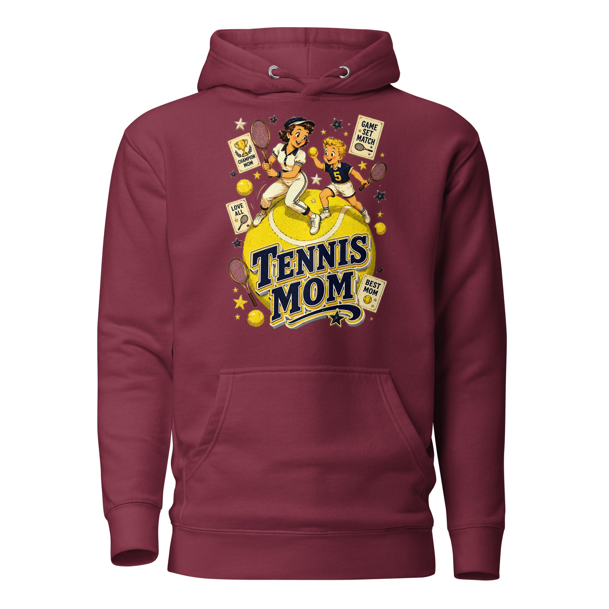 Unisex Hoodie - Elite Tennis Mom Champion - Premium Mother's Day by printfluence.net