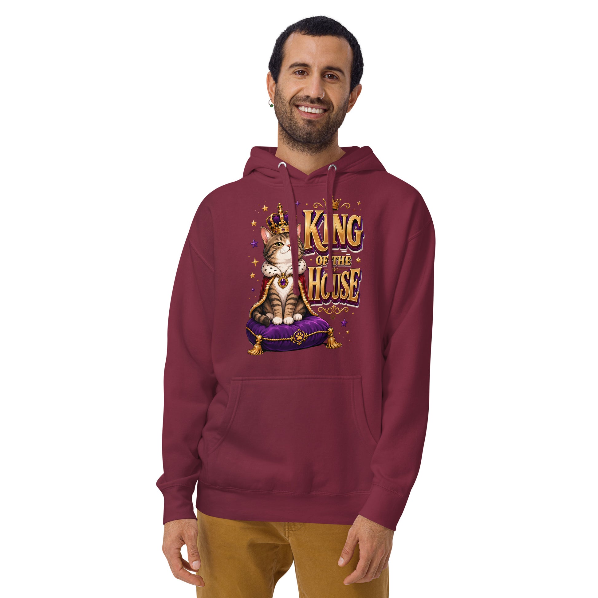 Elite King Of The House - Premium Luxury Hoodie for Cat Lovers by printfluence.net