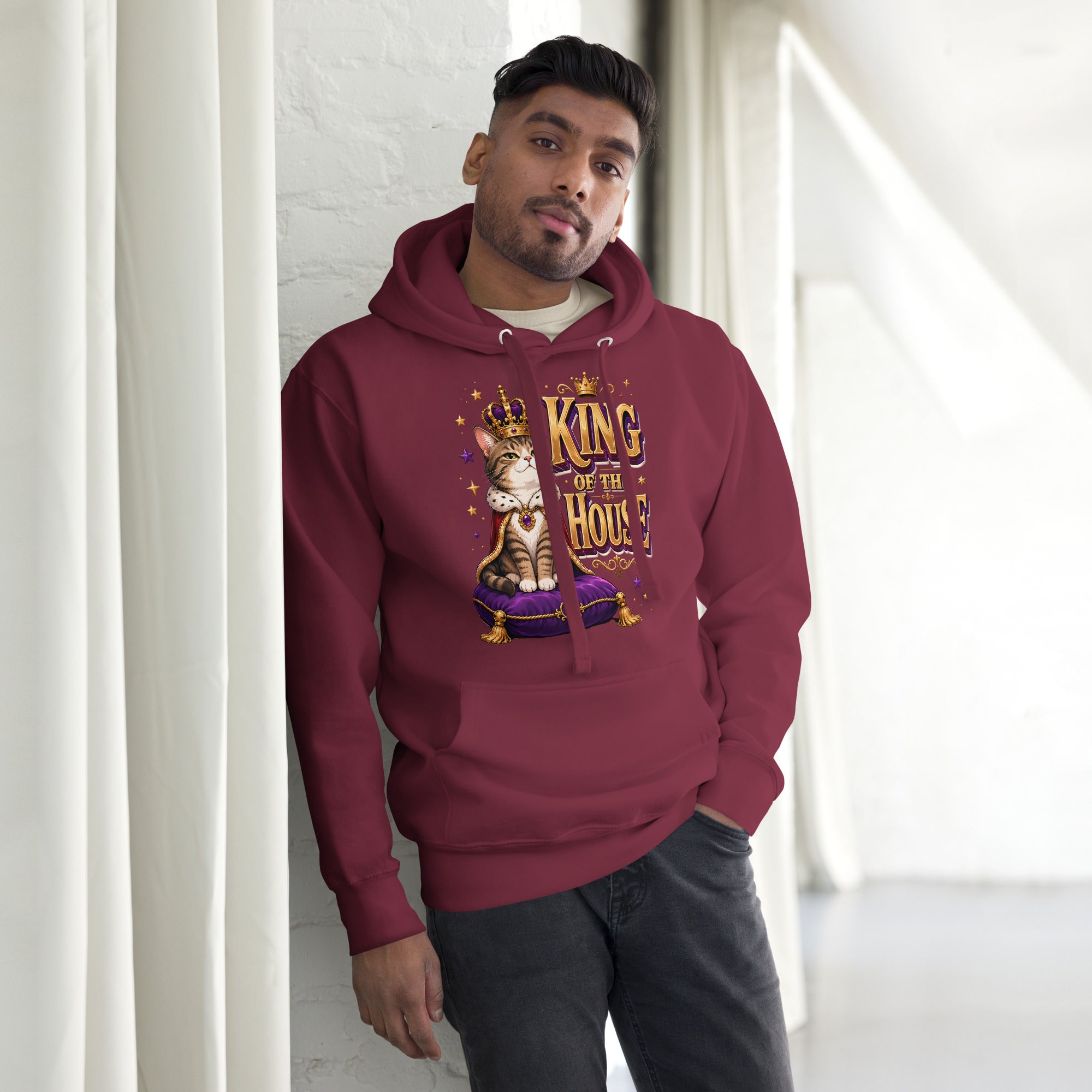 Elite King Of The House - Premium Luxury Hoodie for Cat Lovers by printfluence.net