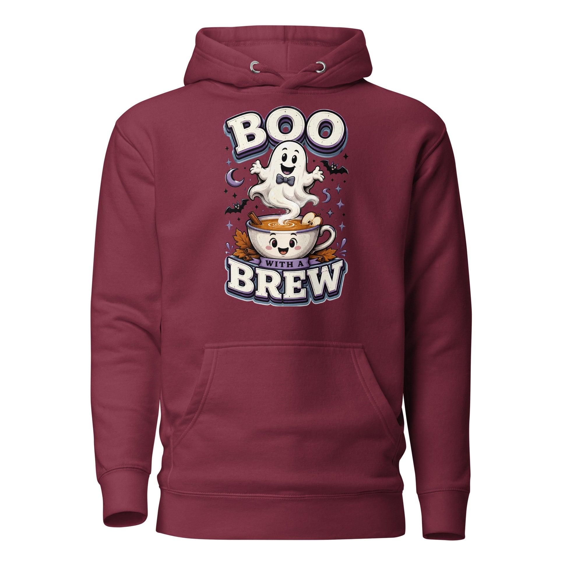 Boo With A Brew Cozy Horror Mystery Unisex Hoodie by printfluence.net