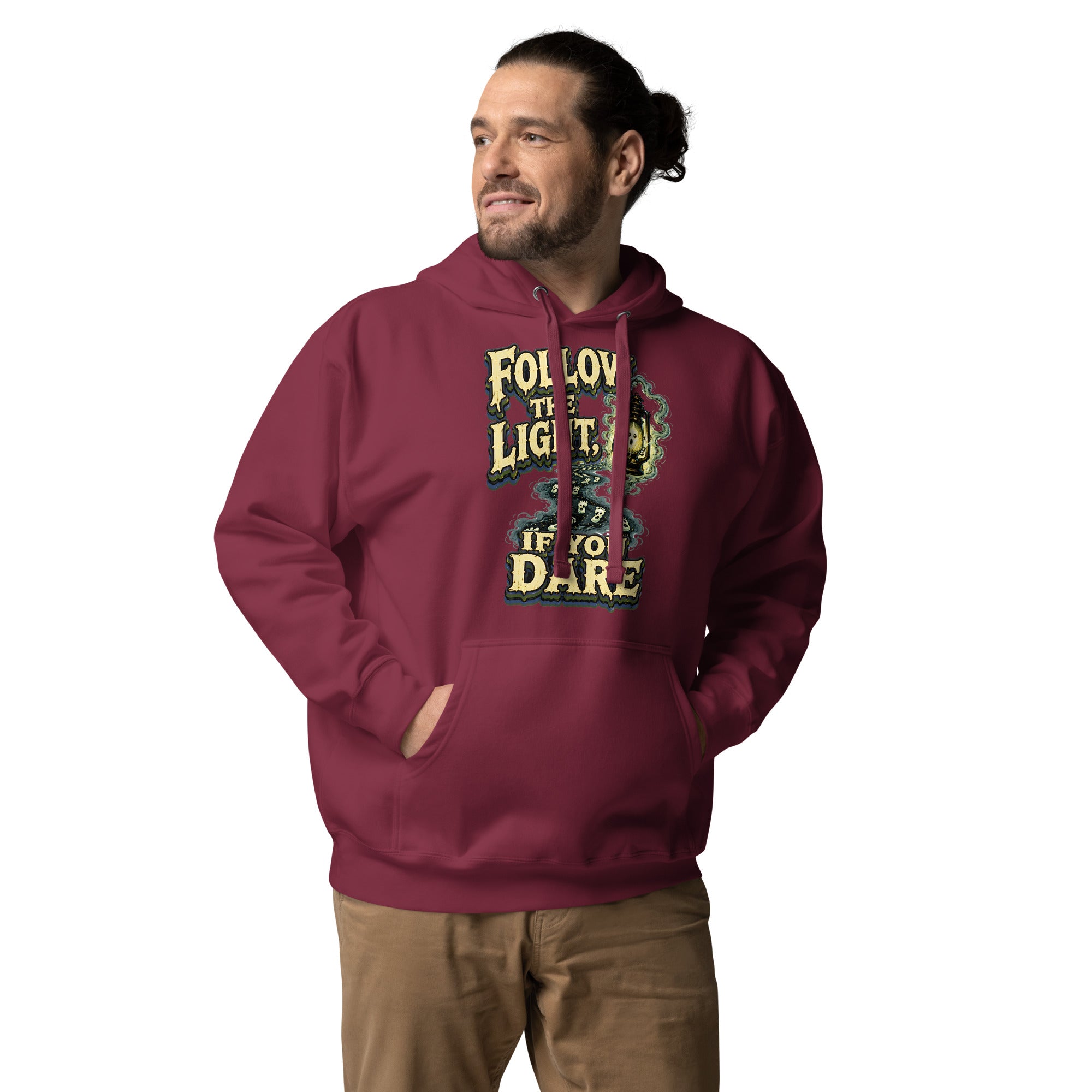 Follow The Light | Premium Horror Mystery Unisex Hoodie by printfluence.net