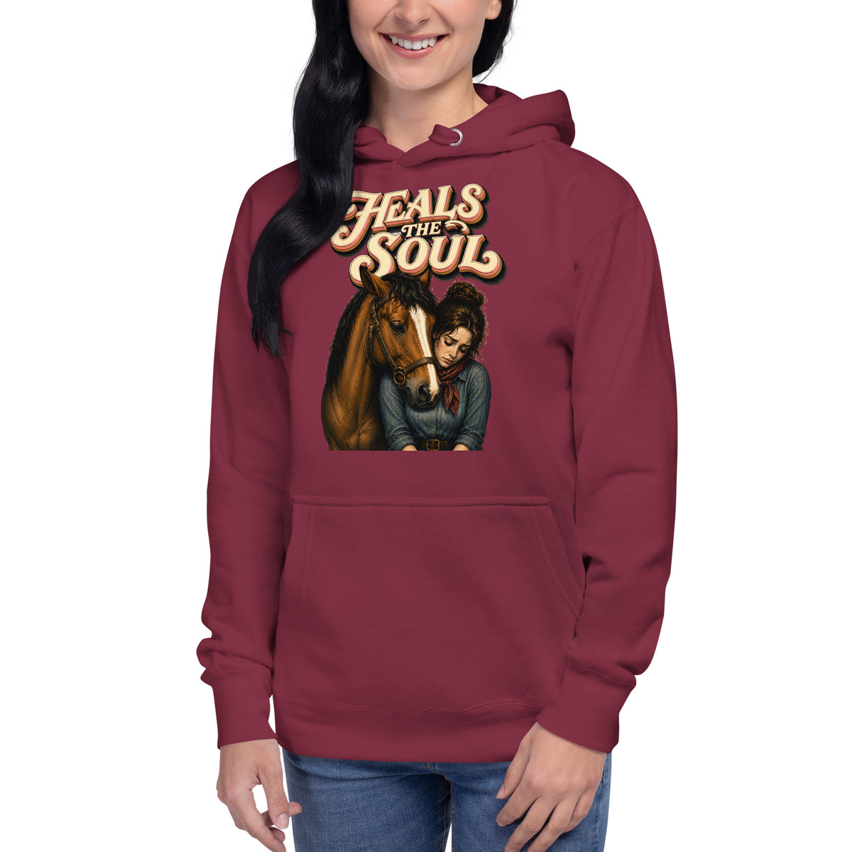 Heals The Soul Horse Classic Unisex Hoodie - Horse Lovers Edition H-1 by printfluence.net