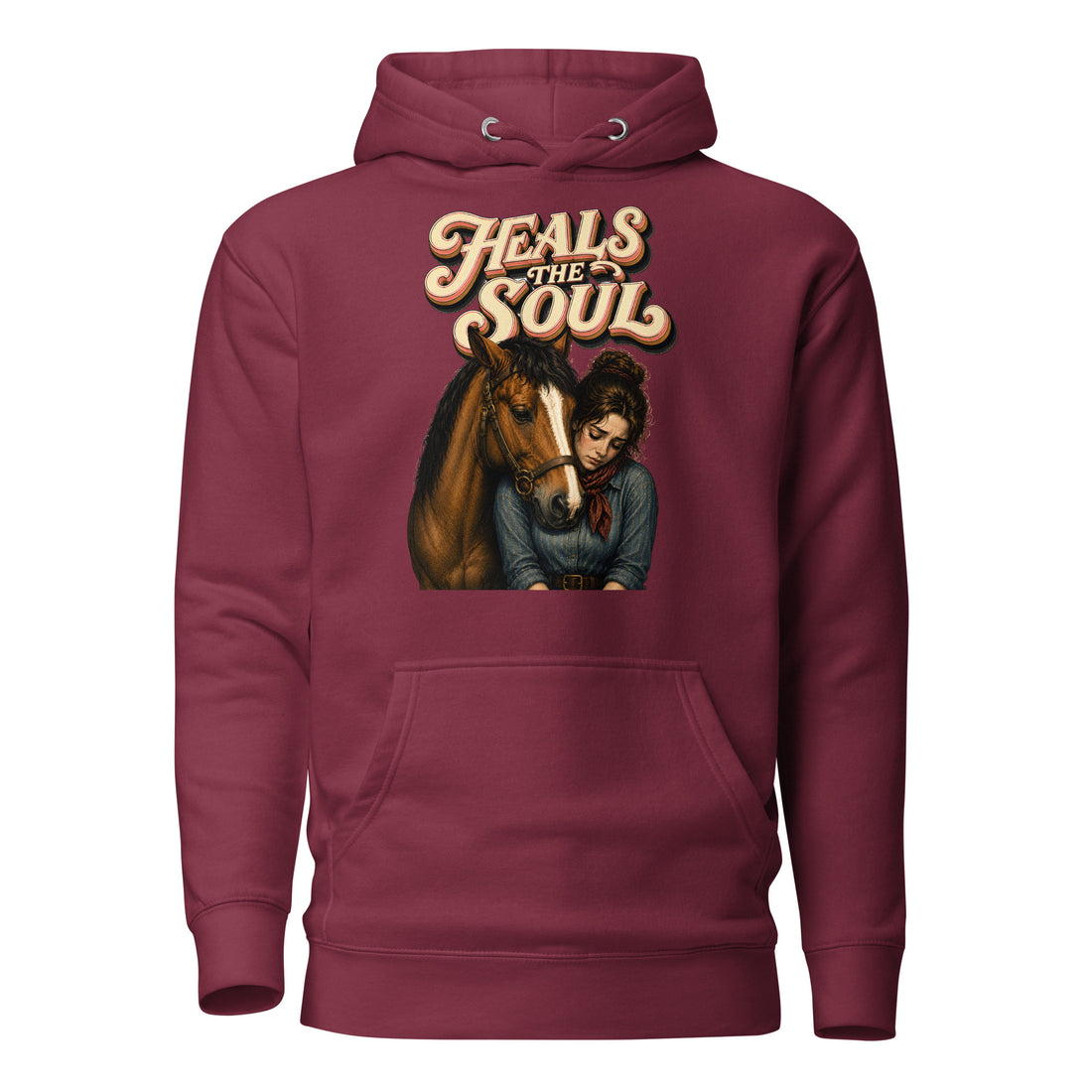 Heals The Soul Horse Classic Unisex Hoodie - Horse Lovers Edition H-1 by printfluence.net