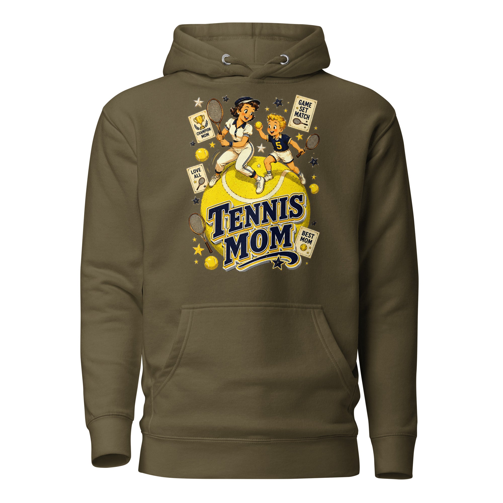 Unisex Hoodie - Elite Tennis Mom Champion - Premium Mother's Day by printfluence.net