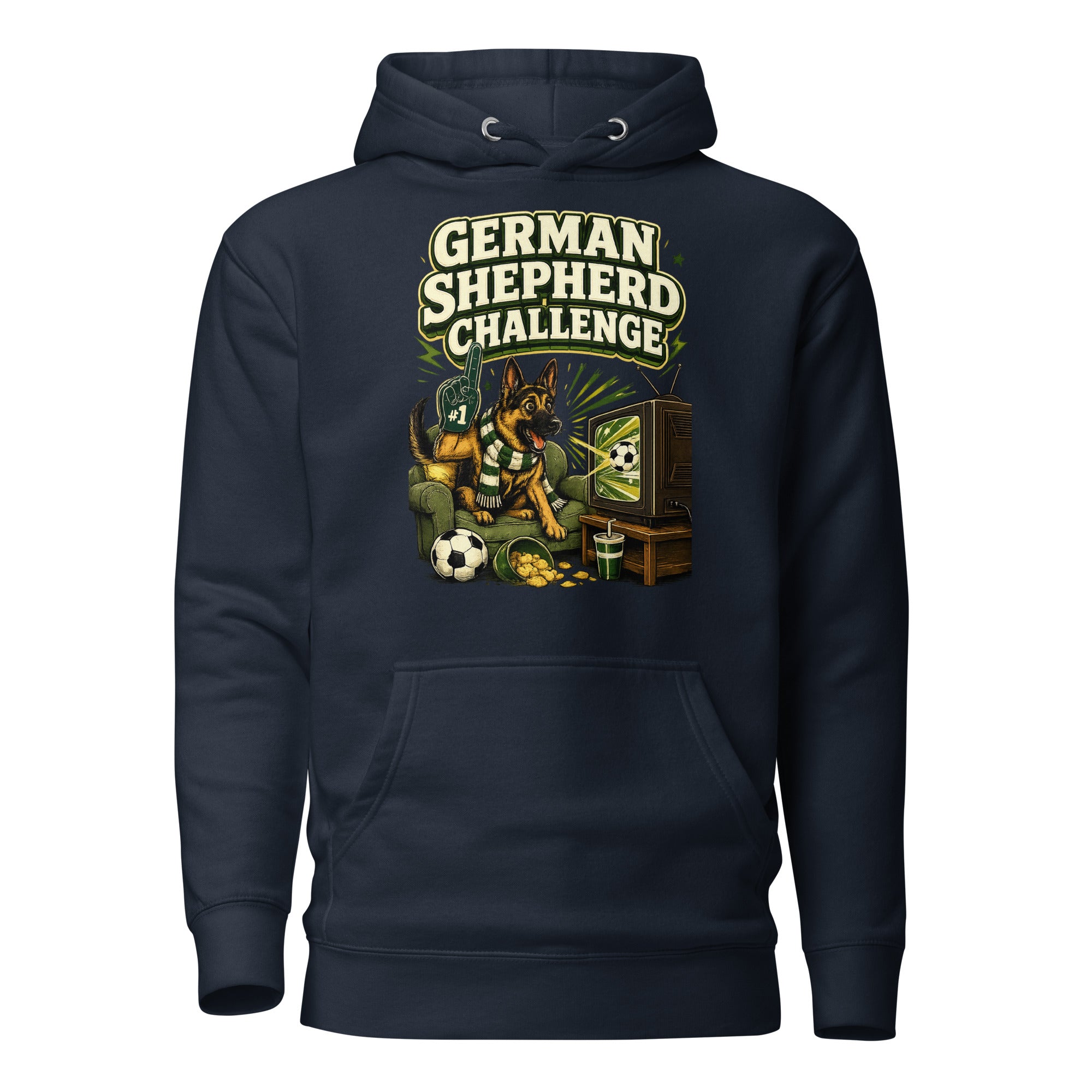 German Shepherd Challenge Game Day Unisex Hoodie by printfluence.net