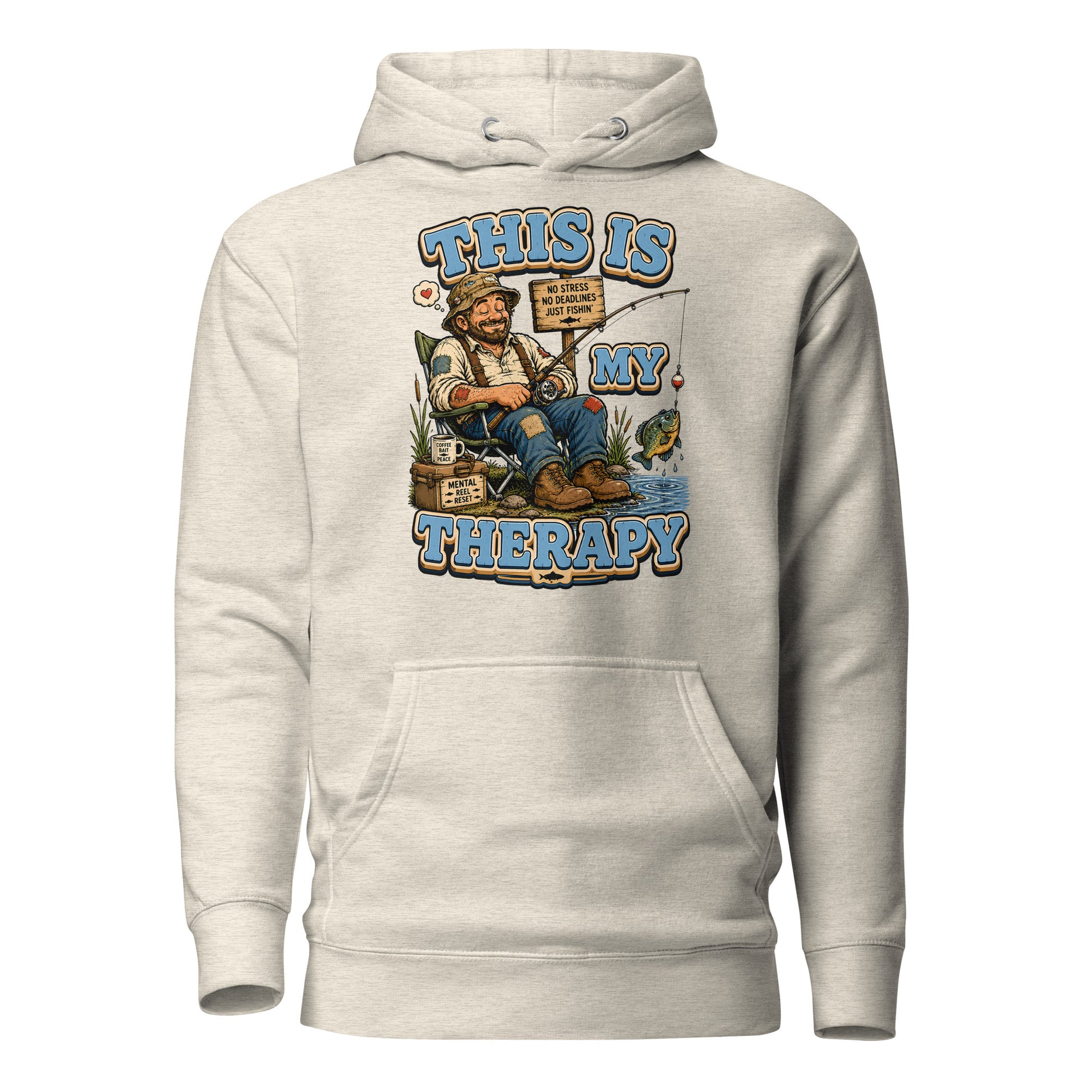 Fishing Is My Therapy - Ultimate Relaxation Unisex Hoodie by printfluence.net