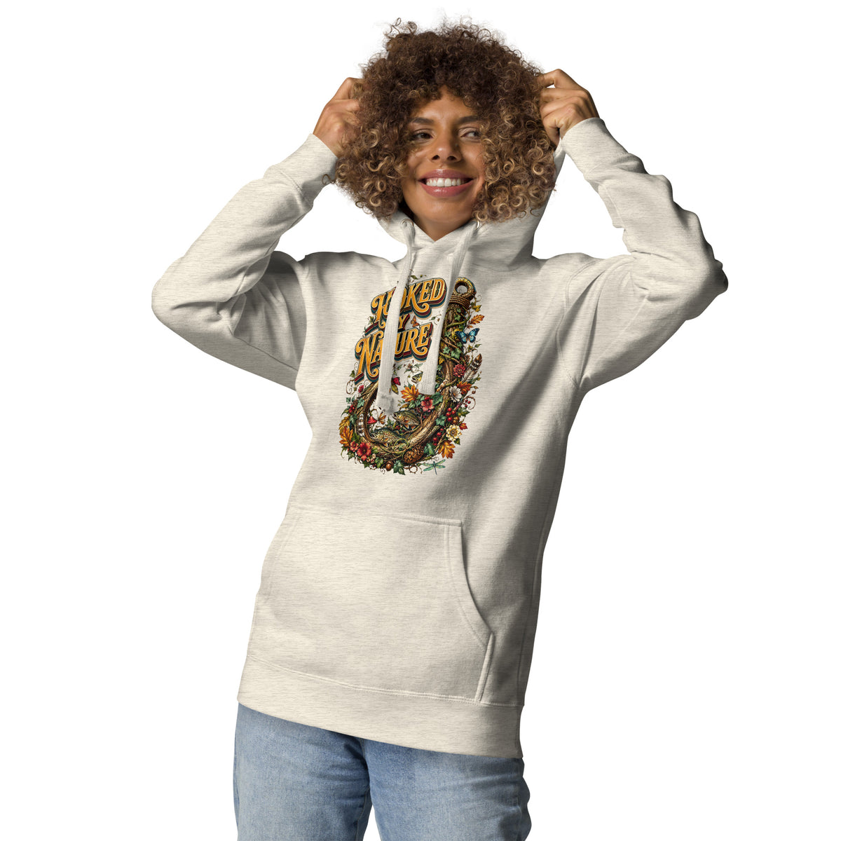 Fishing Lovers | Unisex Premium Pullover Hoodie — Hooked By Nature by printfluence