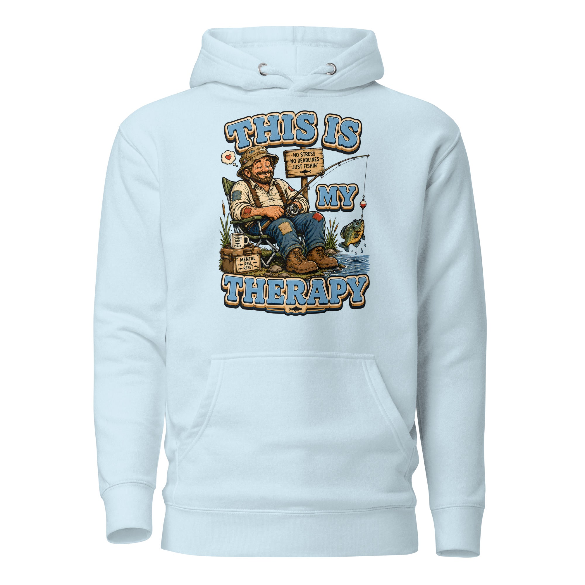 Fishing Is My Therapy - Ultimate Relaxation Unisex Hoodie by printfluence.net