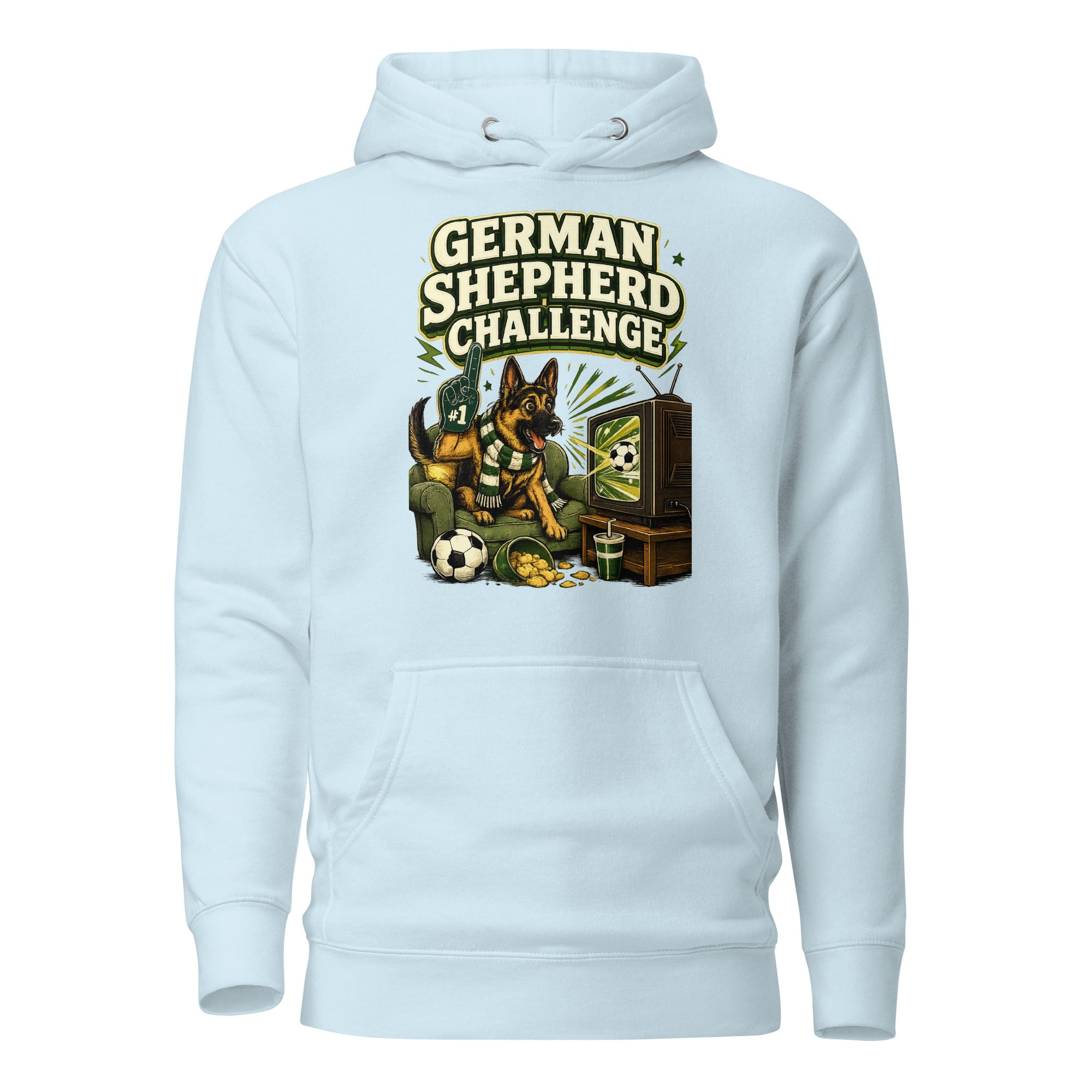 German Shepherd Challenge Game Day Unisex Hoodie by printfluence.net