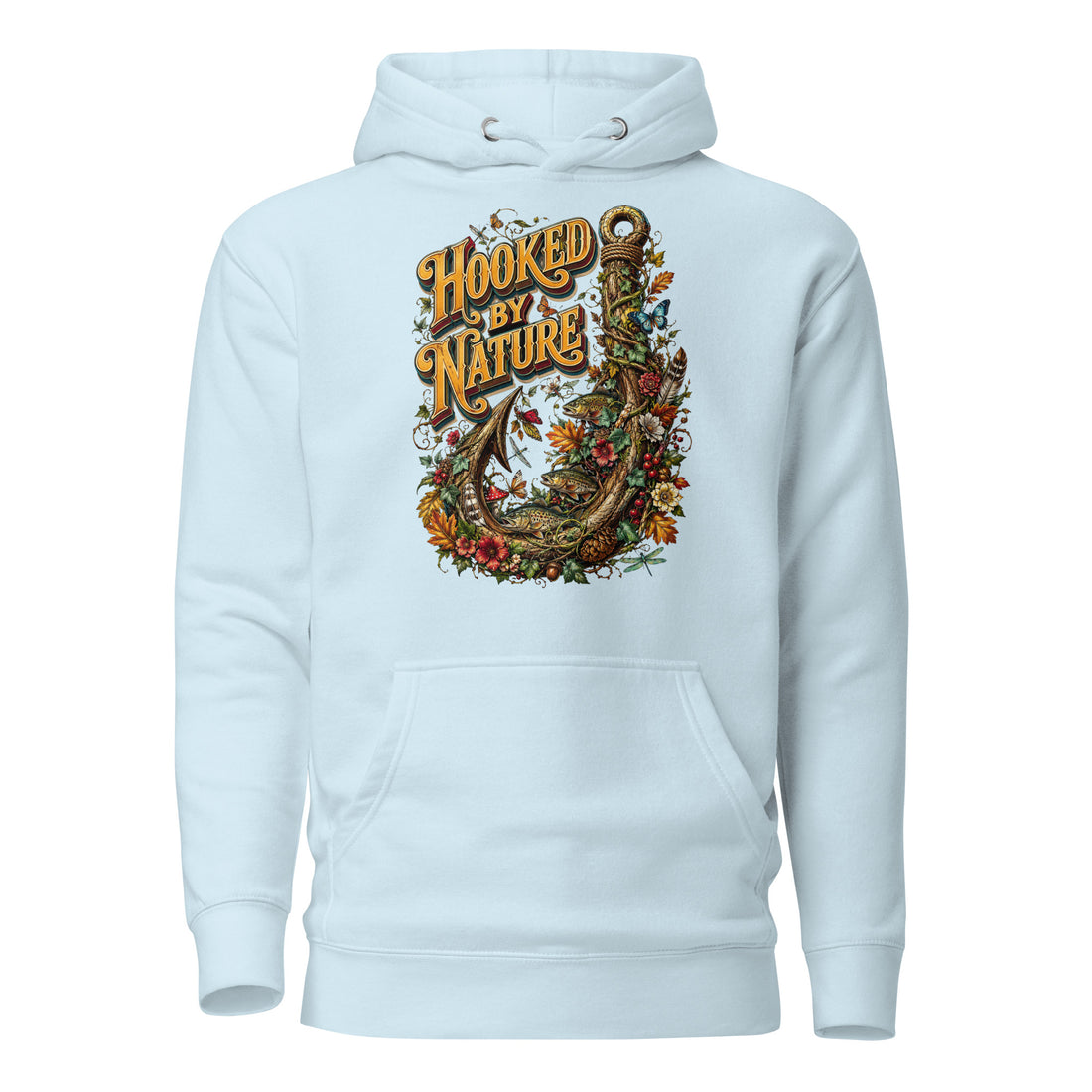 Fishing Lovers | Unisex Premium Pullover Hoodie — Hooked By Nature by printfluence
