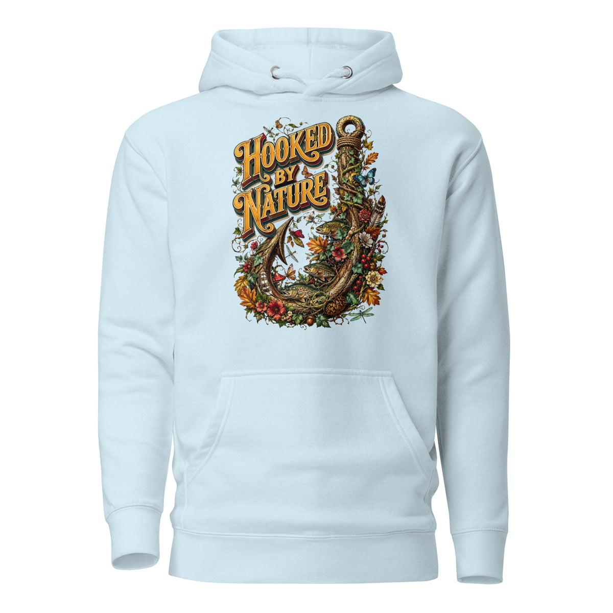Fishing Lovers | Unisex Premium Pullover Hoodie — Hooked By Nature by printfluence