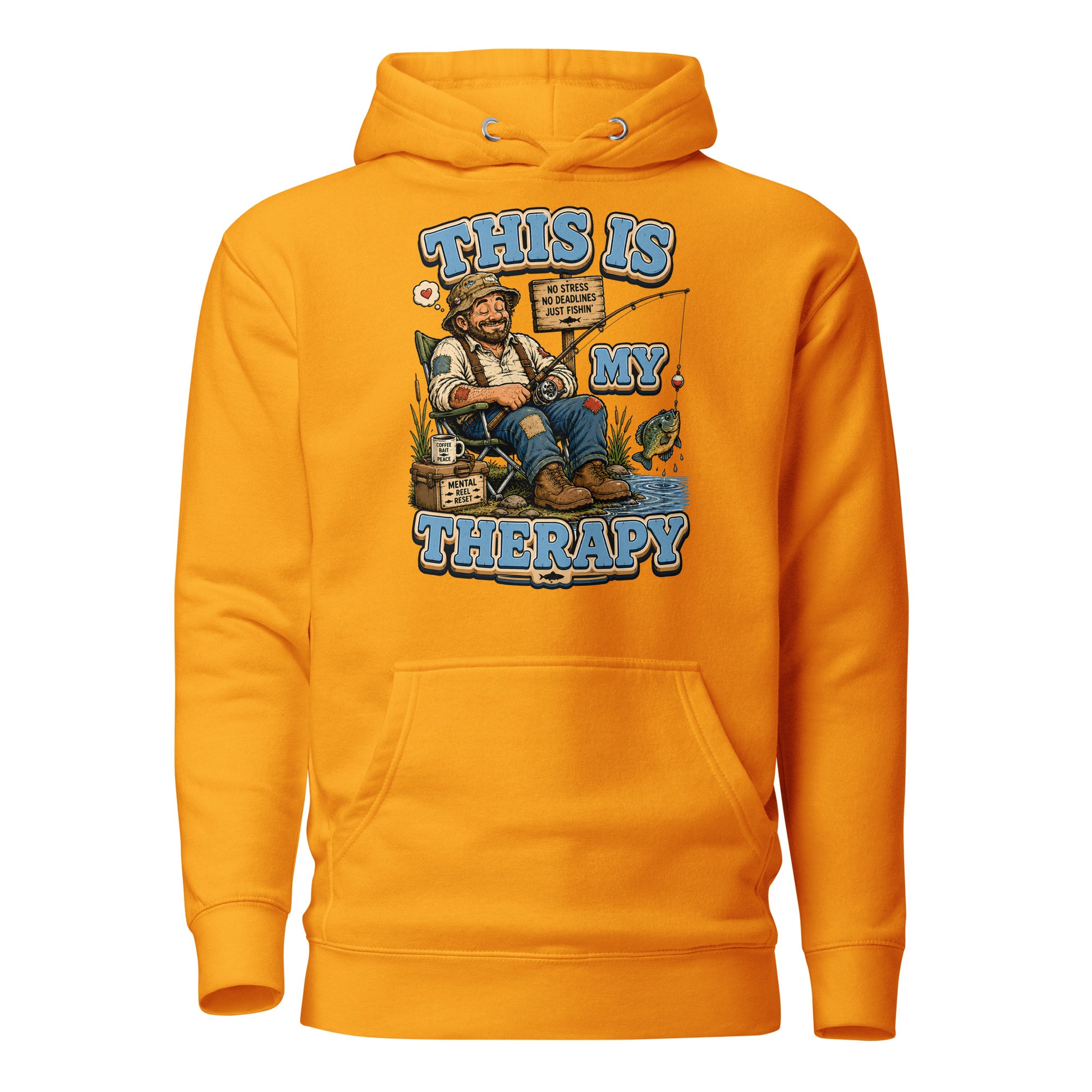 Fishing Is My Therapy - Ultimate Relaxation Unisex Hoodie by printfluence.net