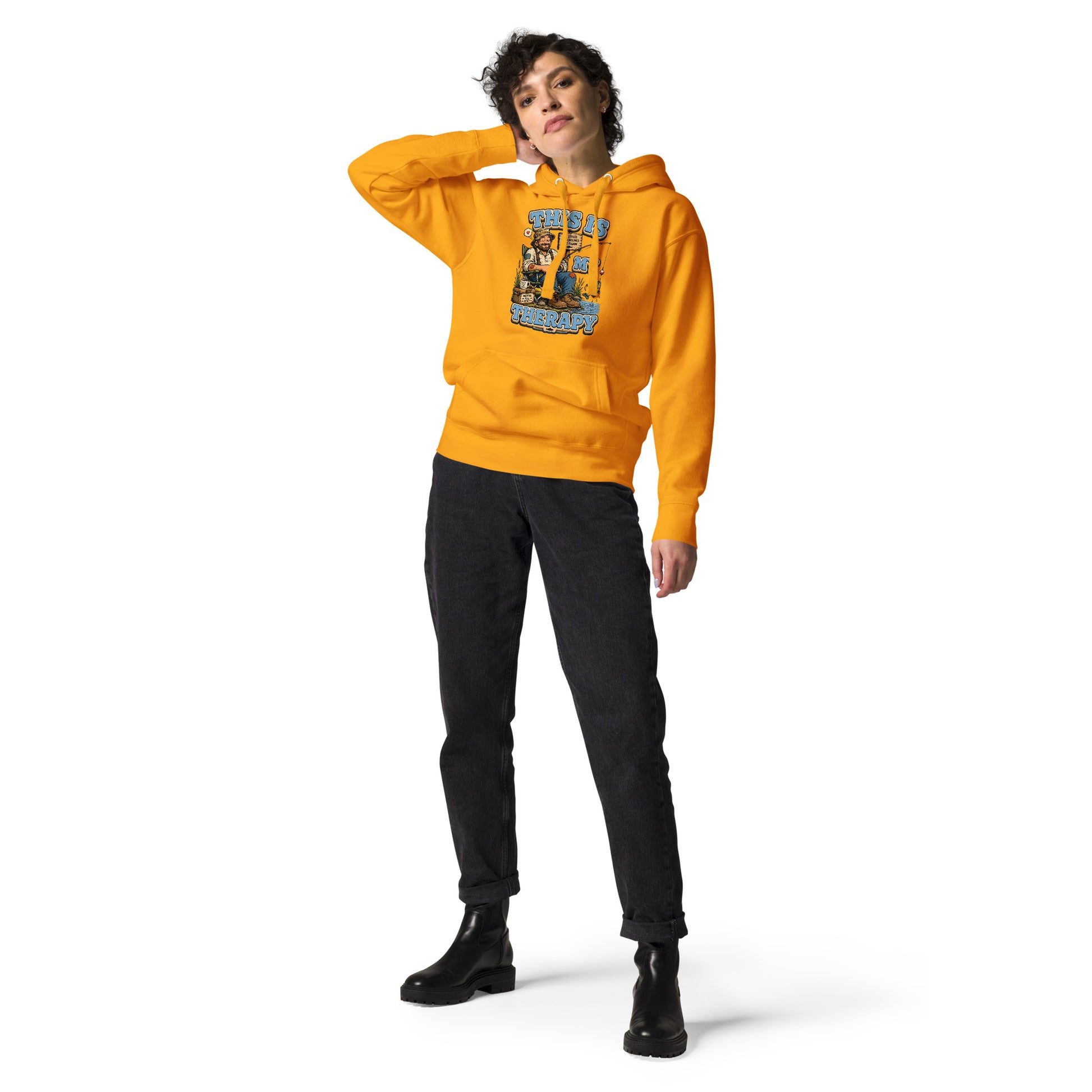 Fishing Is My Therapy - Ultimate Relaxation Unisex Hoodie by printfluence.net