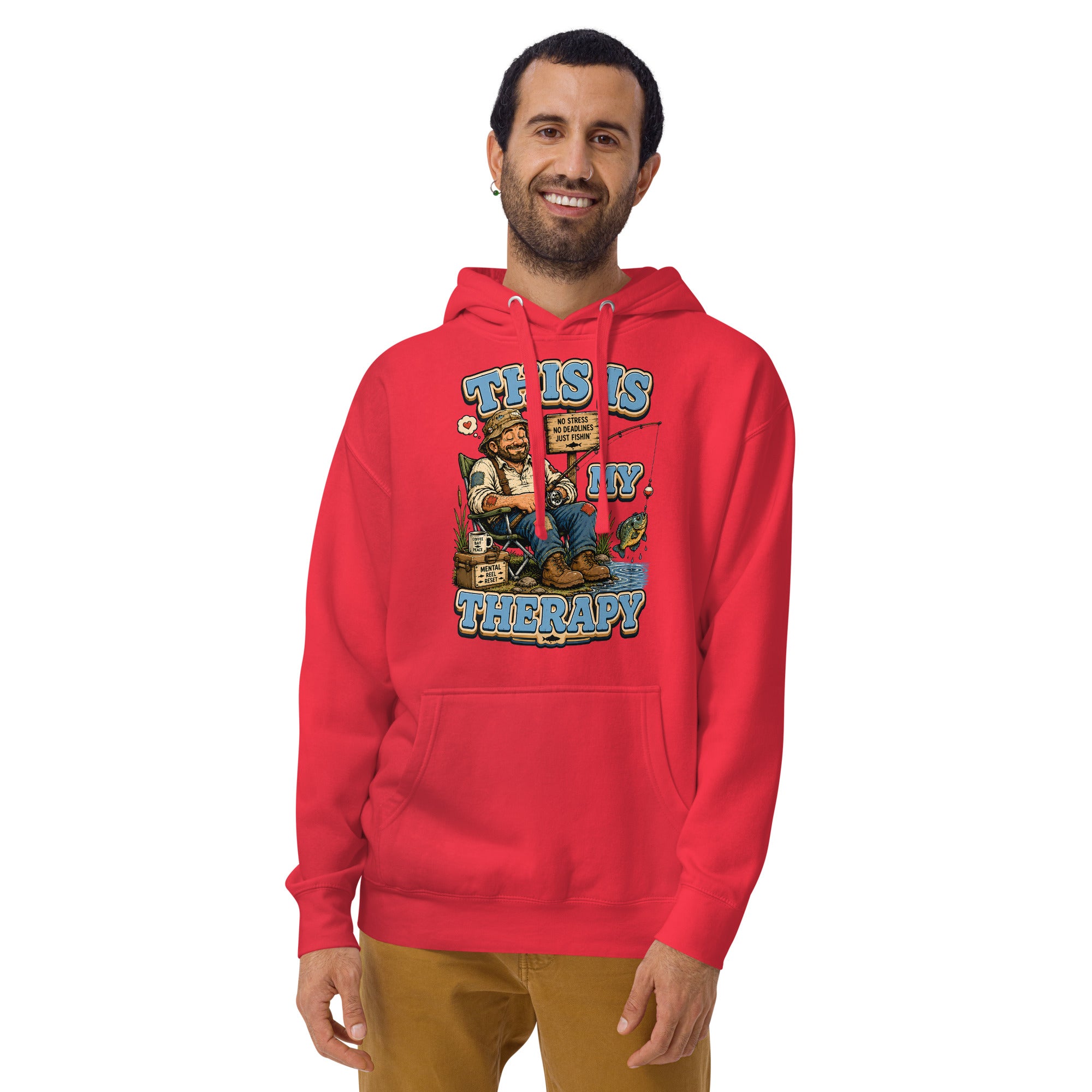 Fishing Is My Therapy - Ultimate Relaxation Unisex Hoodie by printfluence.net