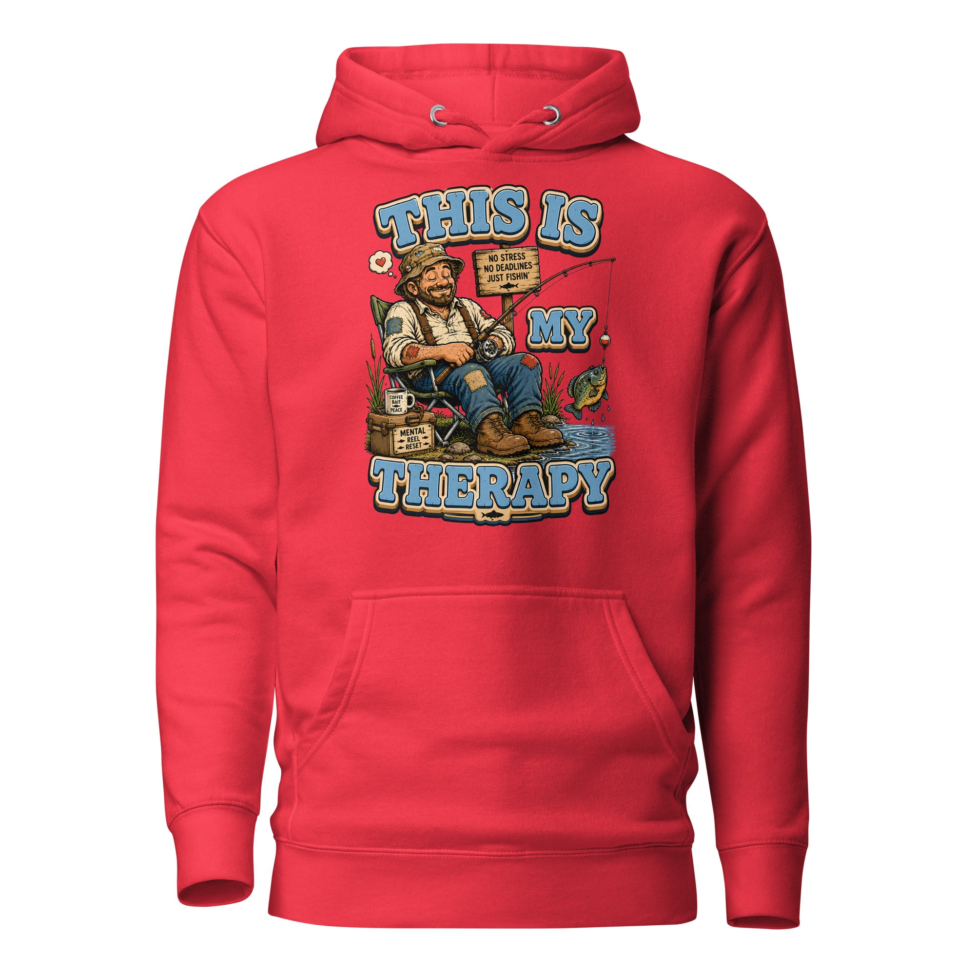 Fishing Is My Therapy - Ultimate Relaxation Unisex Hoodie by printfluence.net