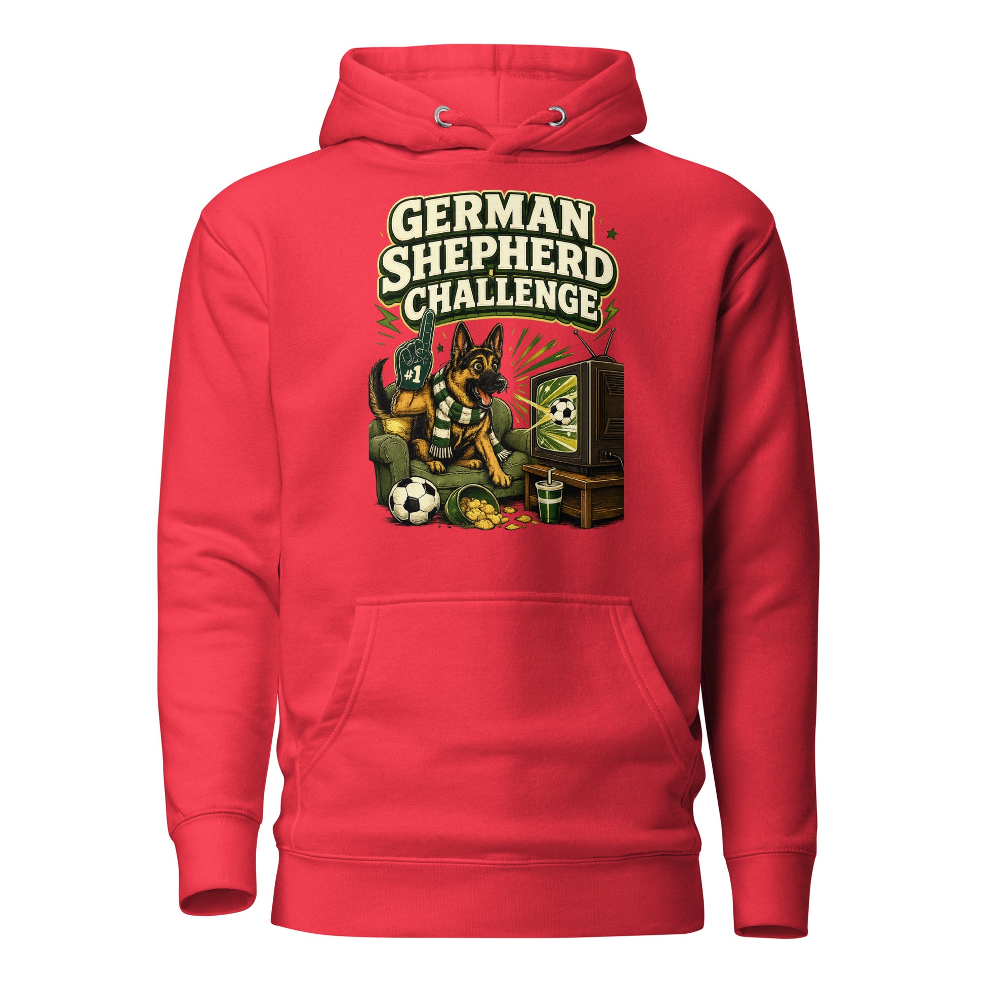 German Shepherd Challenge Game Day Unisex Hoodie by printfluence.net