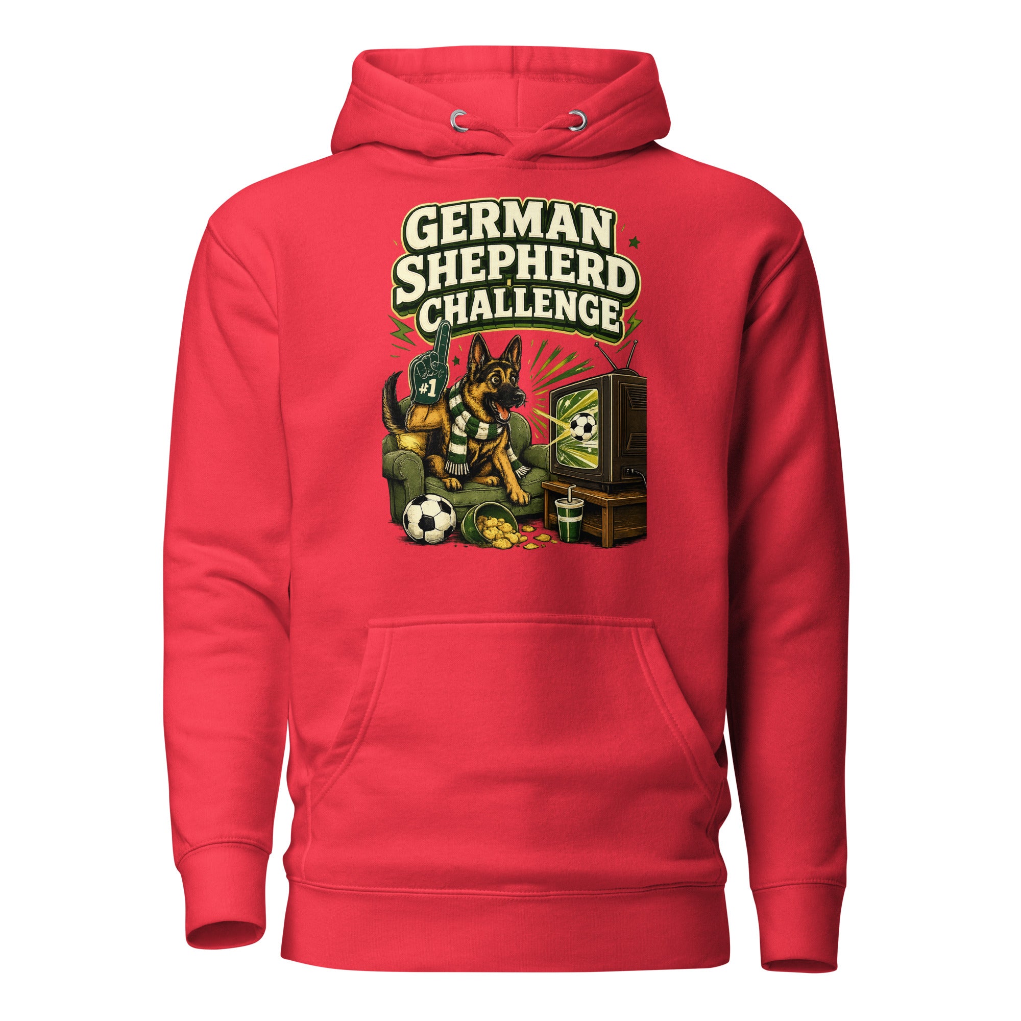 German Shepherd Challenge Game Day Unisex Hoodie by printfluence.net