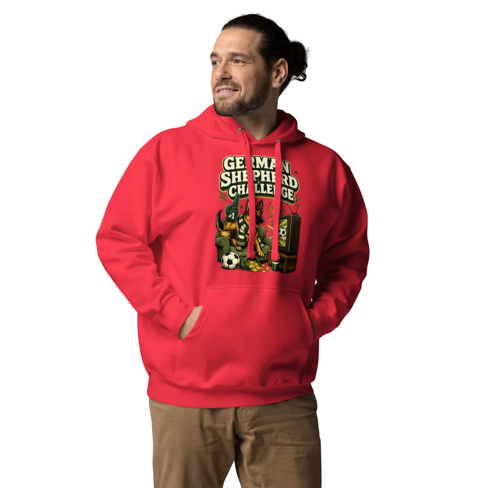 German Shepherd Challenge Game Day Unisex Hoodie by printfluence.net