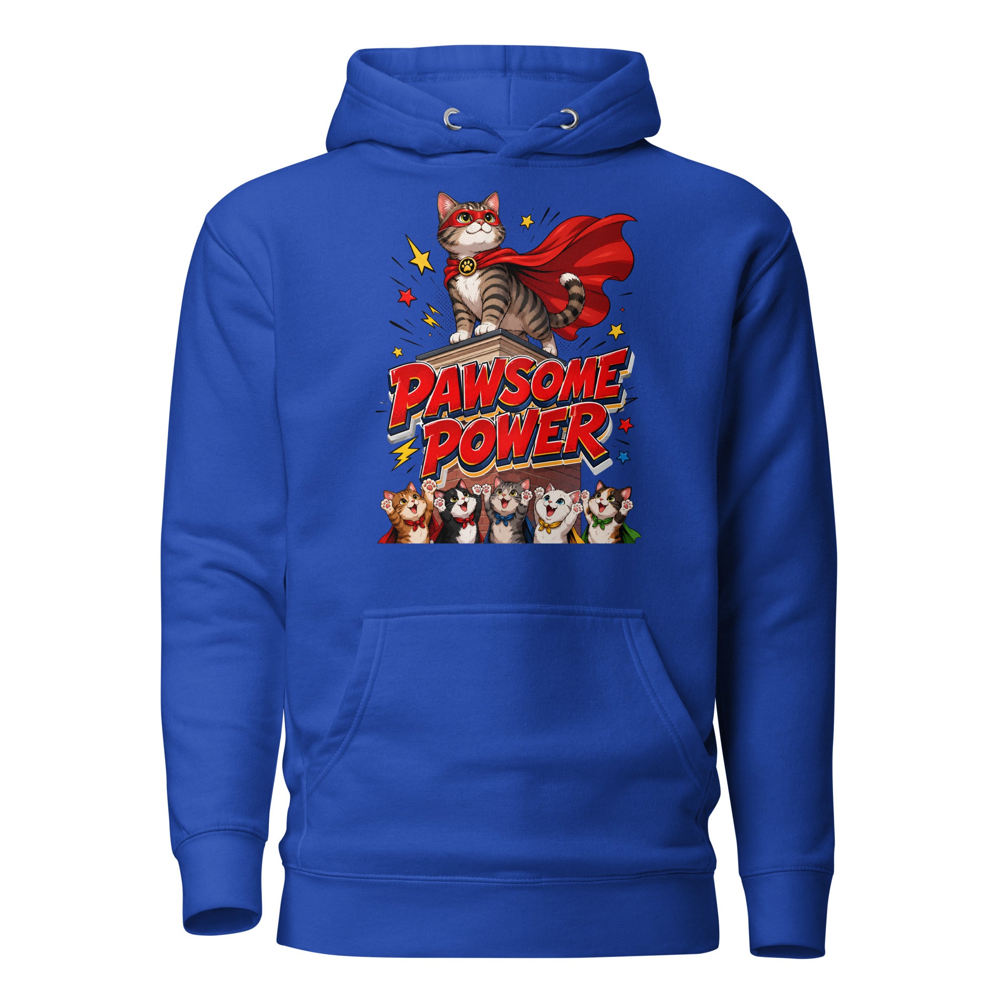 Unisex Hoodie - Elite Pawsome Power - Premium Luxury Hoodie for Cat Lovers by printfluence.net