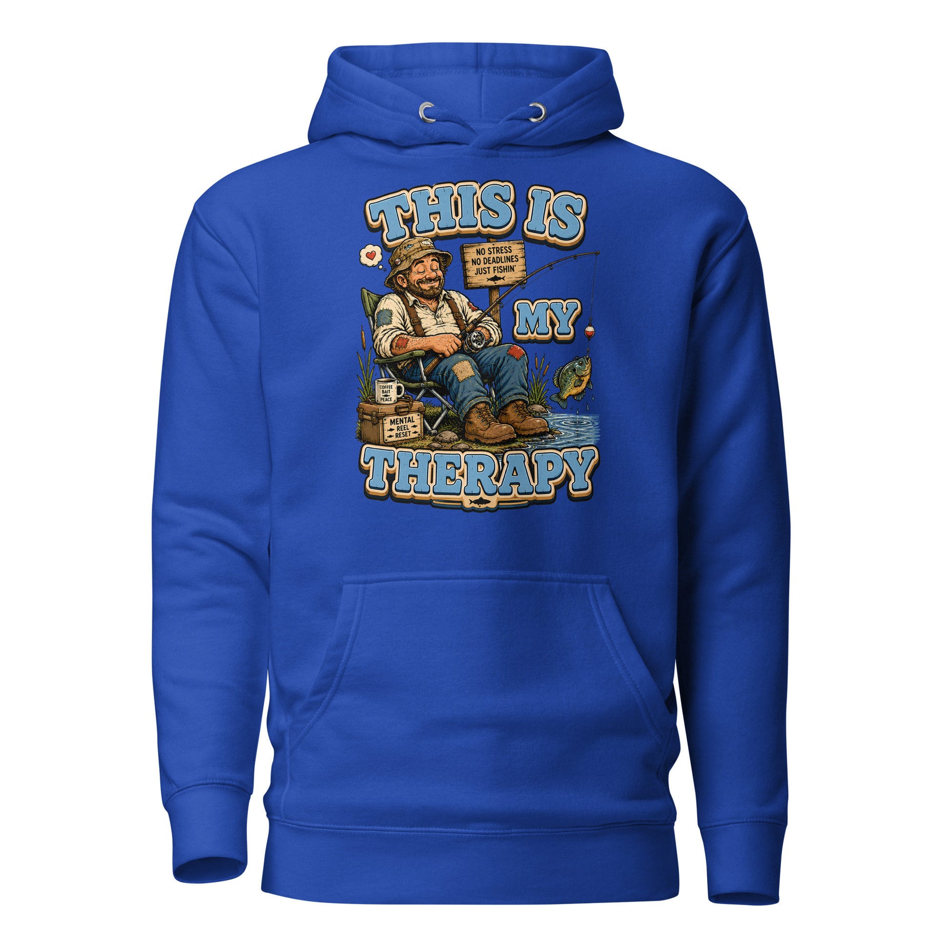 Fishing Is My Therapy - Ultimate Relaxation Unisex Hoodie by printfluence.net