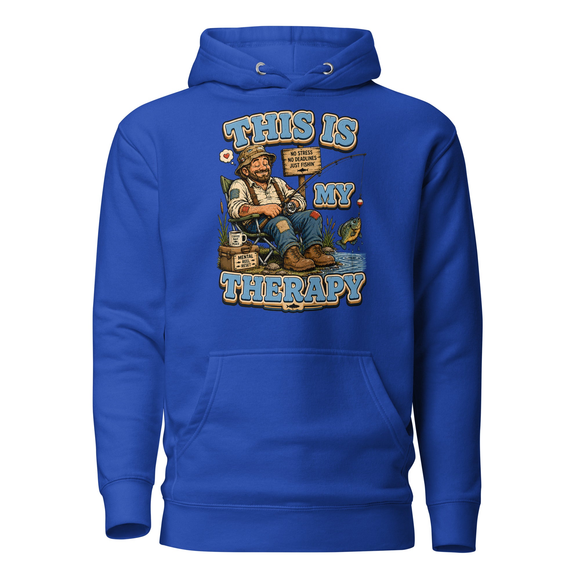 Fishing Is My Therapy - Ultimate Relaxation Unisex Hoodie by printfluence.net