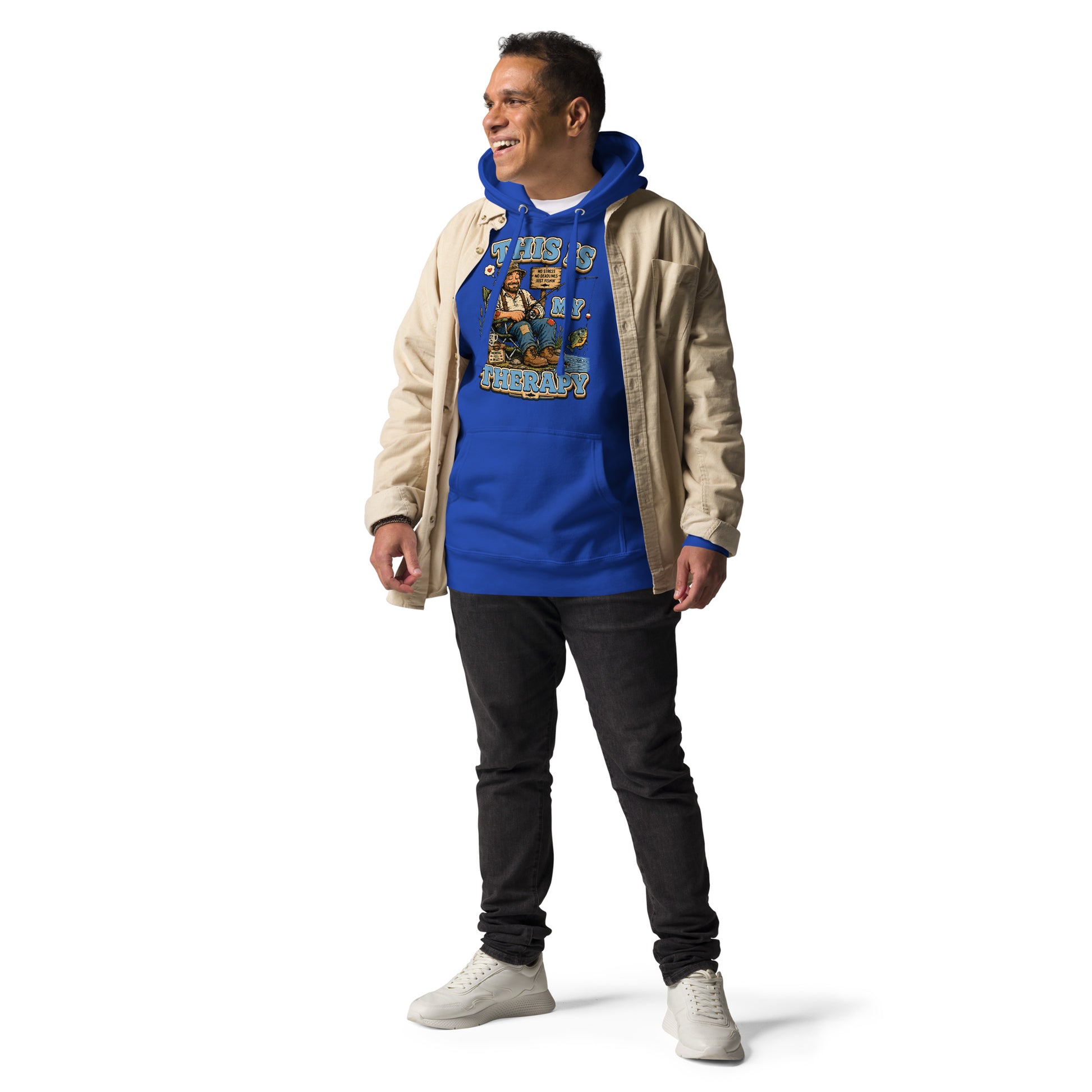 Fishing Is My Therapy - Ultimate Relaxation Unisex Hoodie by printfluence.net