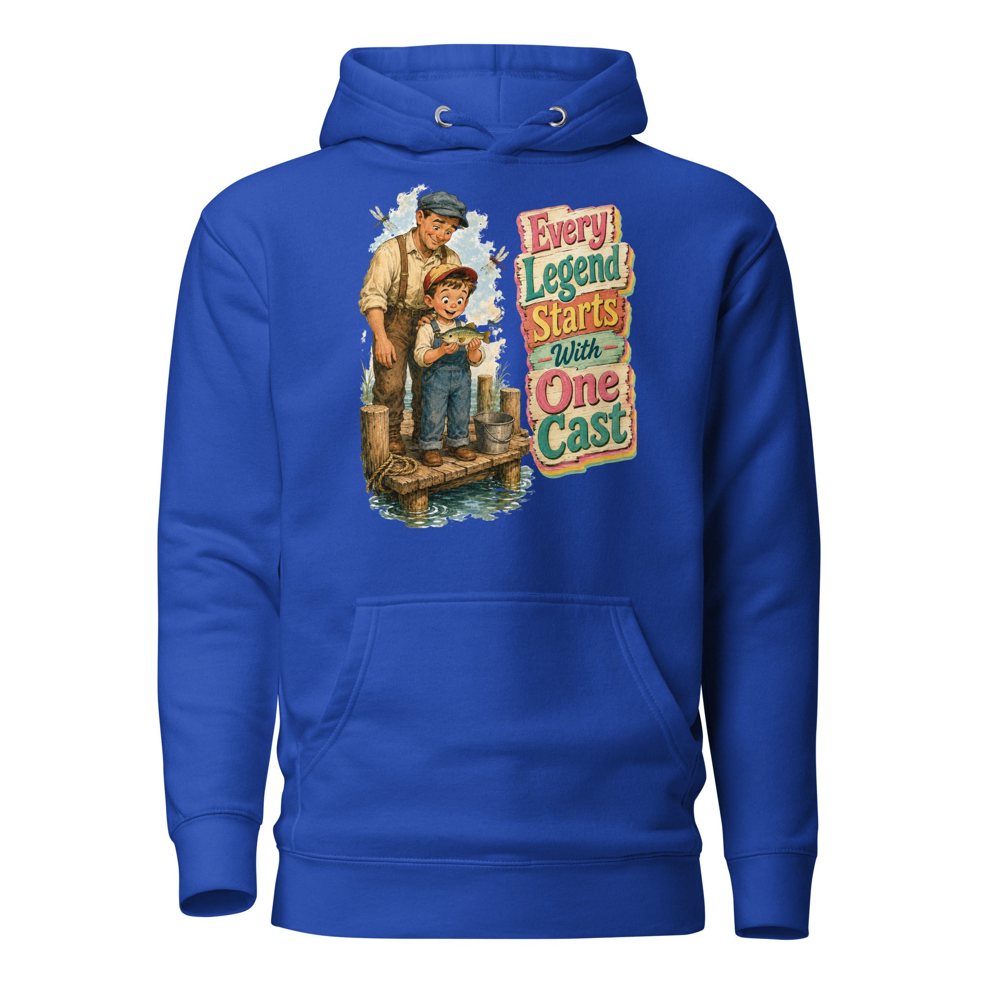 Fishing Lovers | Unisex Premium Pullover Hoodie - Every Legend Starts With One Cast by printfluence