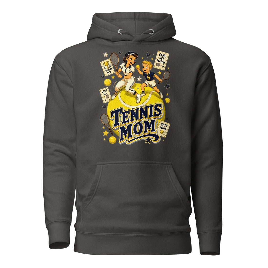 Unisex Hoodie - Elite Tennis Mom Champion - Premium Mother's Day by printfluence.net