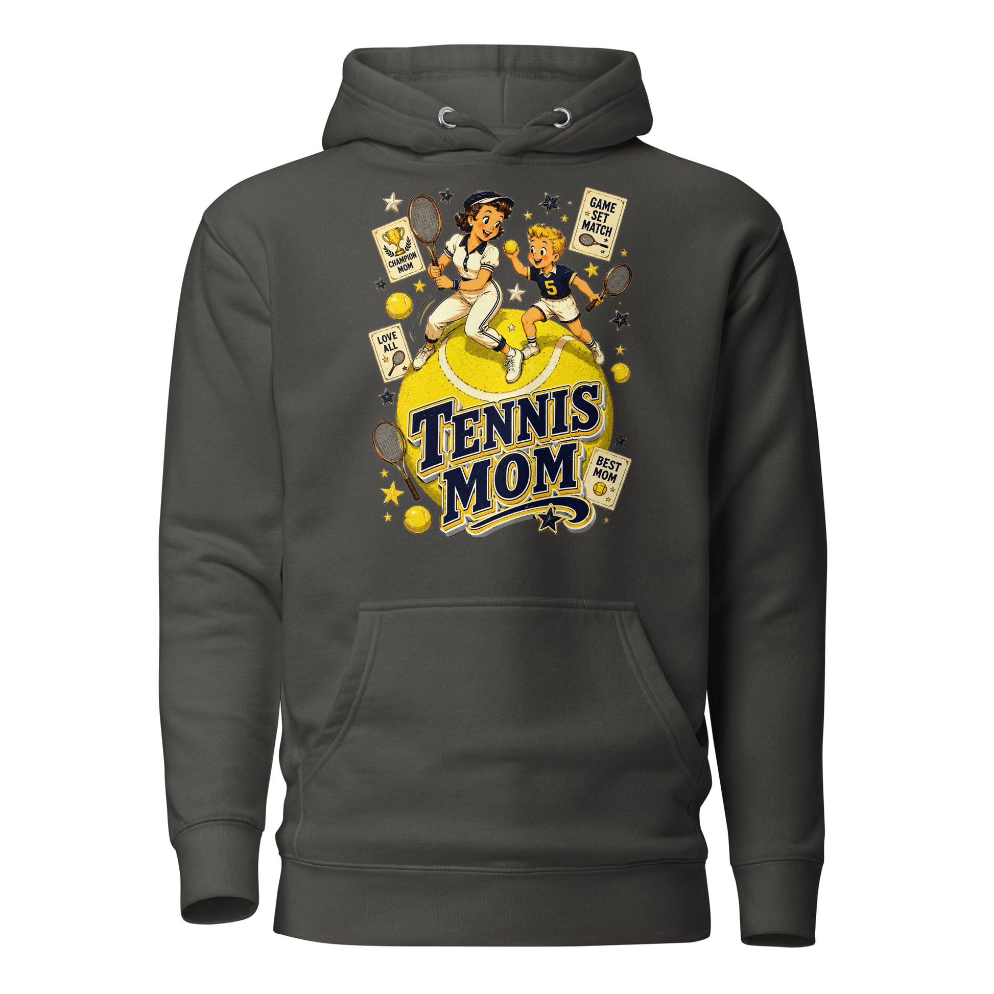 Unisex Hoodie - Elite Tennis Mom Champion - Premium Mother's Day by printfluence.net