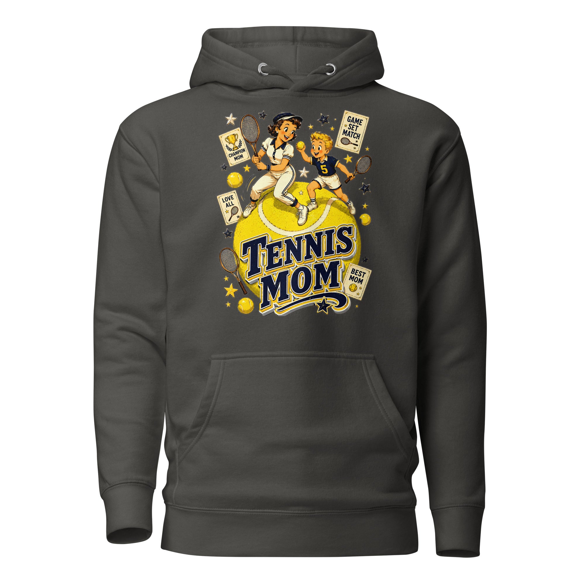 Unisex Hoodie - Elite Tennis Mom Champion - Premium Mother's Day by printfluence.net