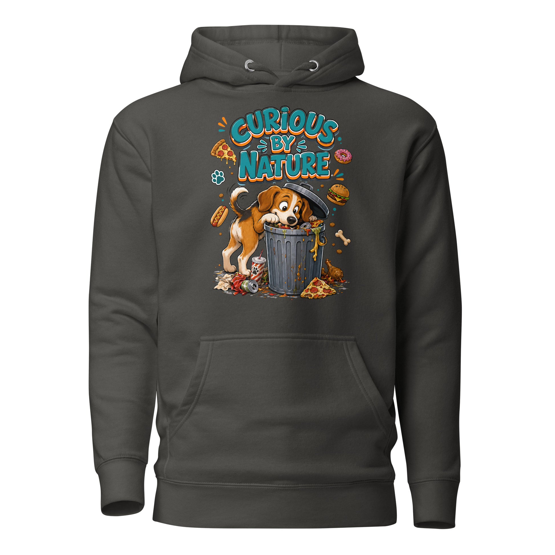 Elite Curious By Nature - Premium Luxury Beagle Dog Lovers Hoodie by printfluence.net