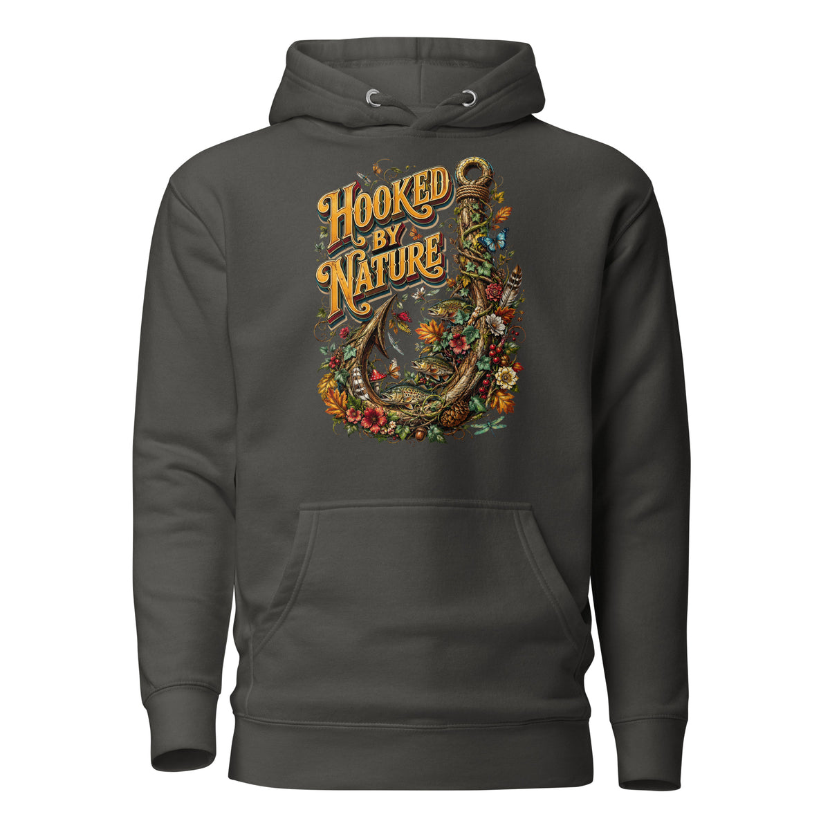 Fishing Lovers | Unisex Premium Pullover Hoodie — Hooked By Nature by printfluence