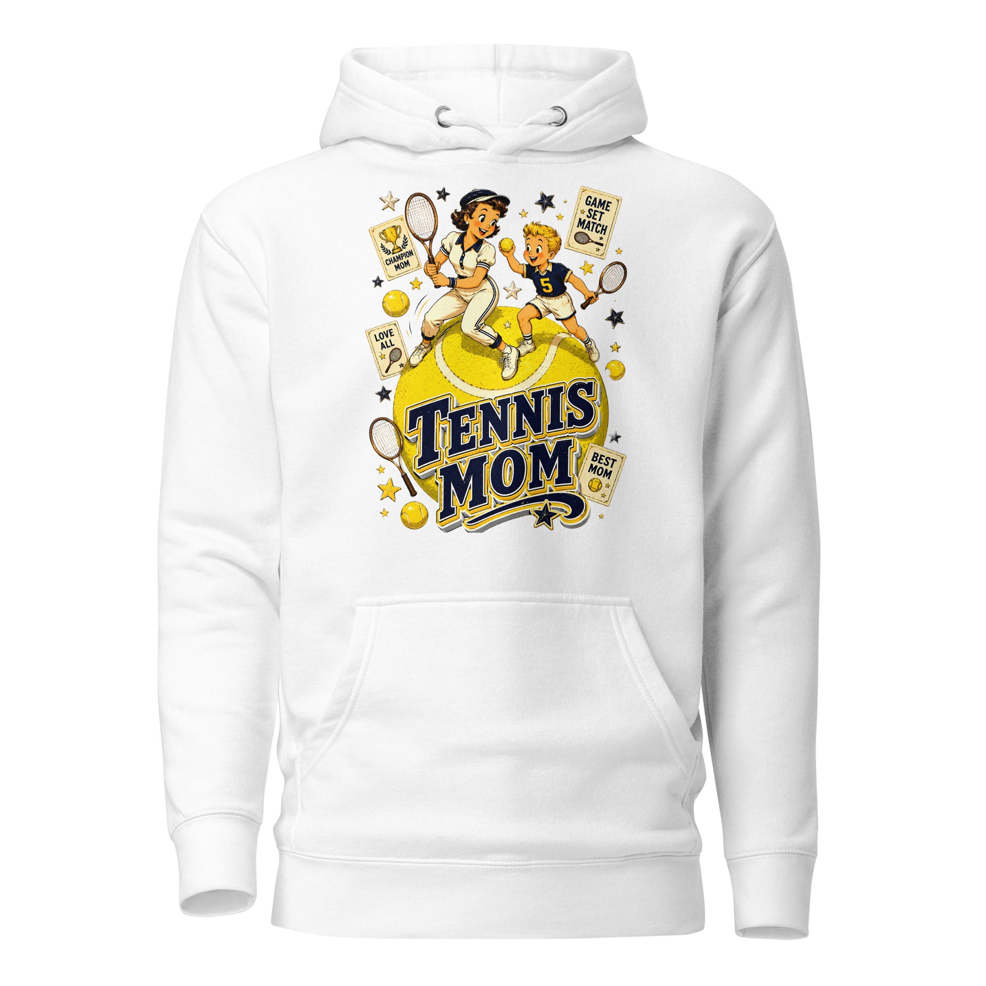 Unisex Hoodie - Elite Tennis Mom Champion - Premium Mother's Day by printfluence.net
