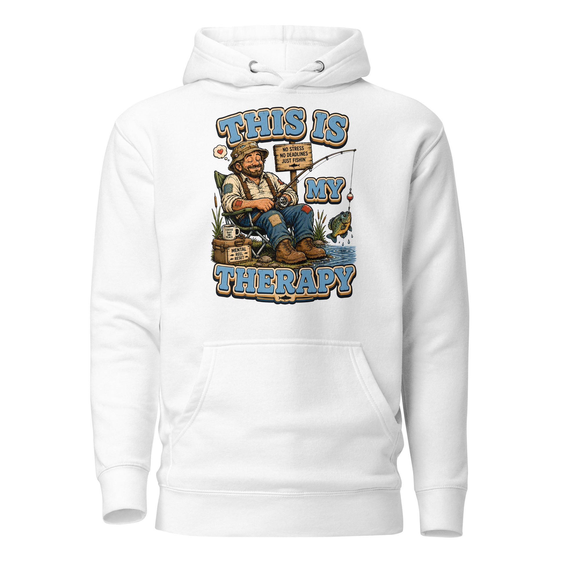 Fishing Is My Therapy - Ultimate Relaxation Unisex Hoodie by printfluence.net