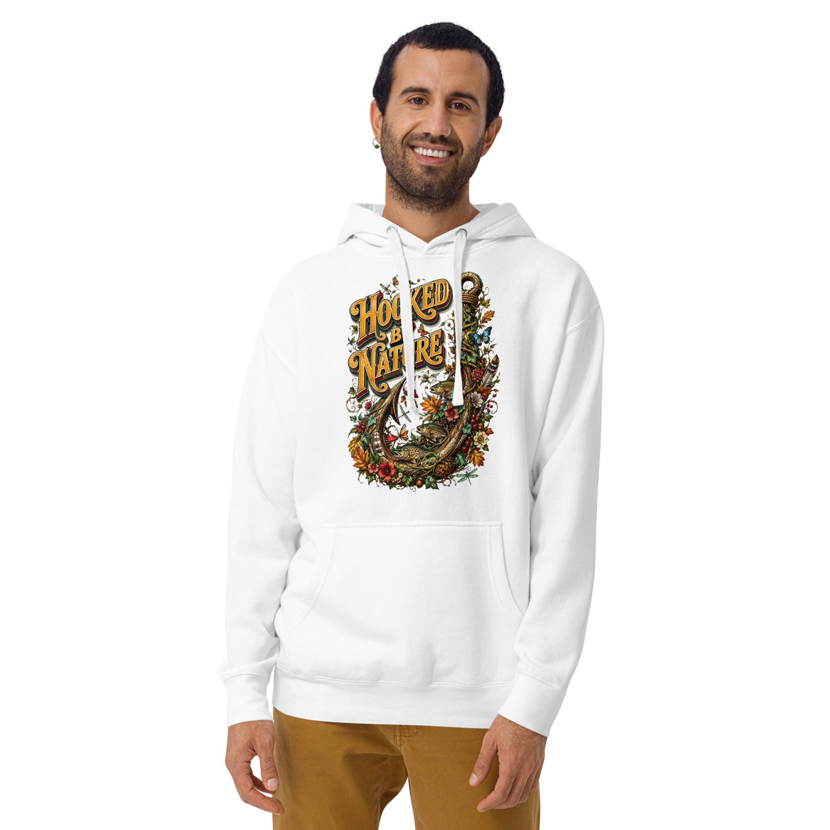 Fishing Lovers | Unisex Premium Pullover Hoodie — Hooked By Nature by printfluence