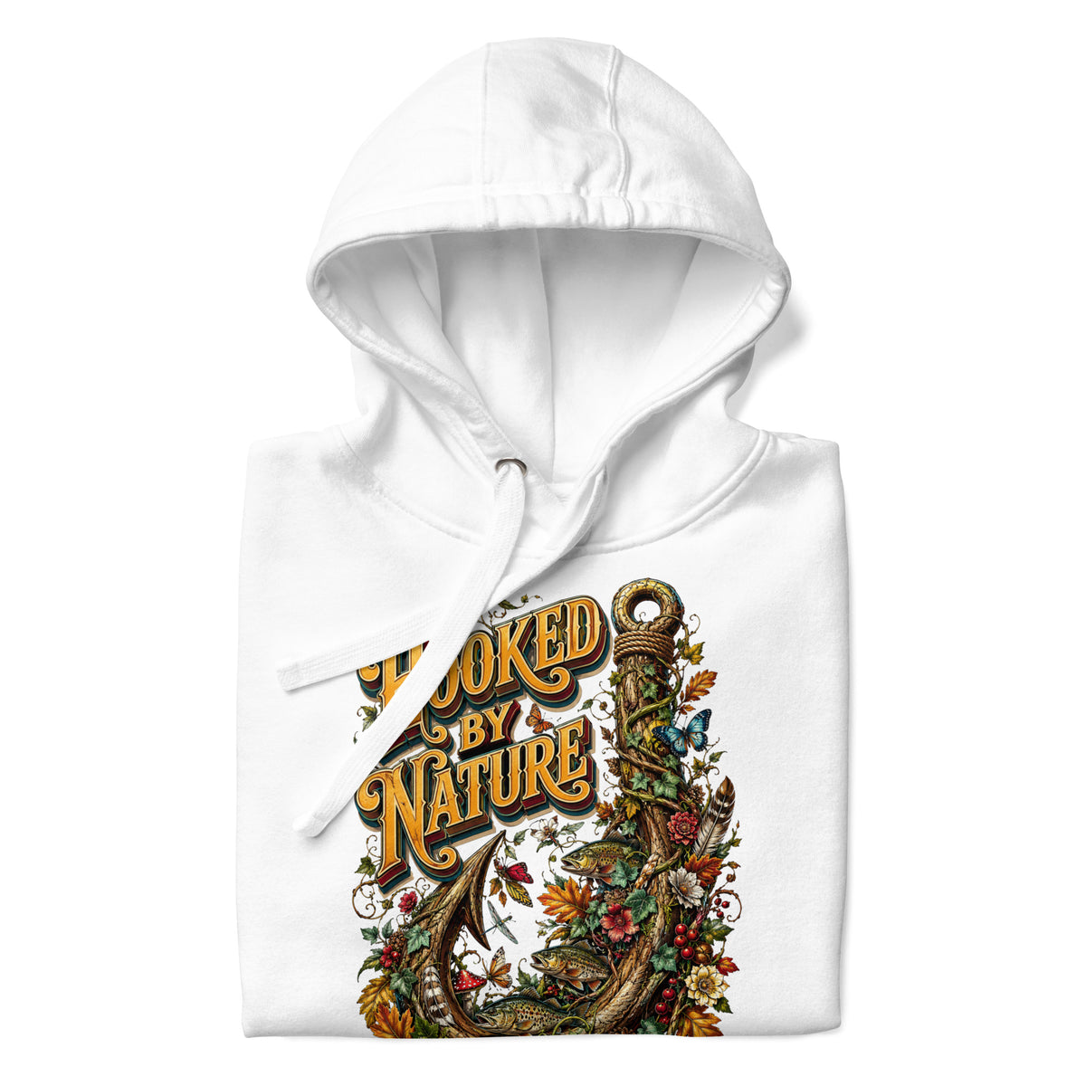 Fishing Lovers | Unisex Premium Pullover Hoodie — Hooked By Nature by printfluence