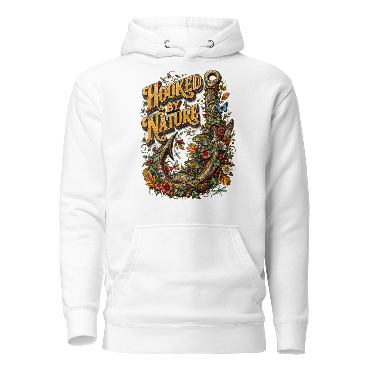 Fishing Lovers | Unisex Premium Pullover Hoodie — Hooked By Nature by printfluence