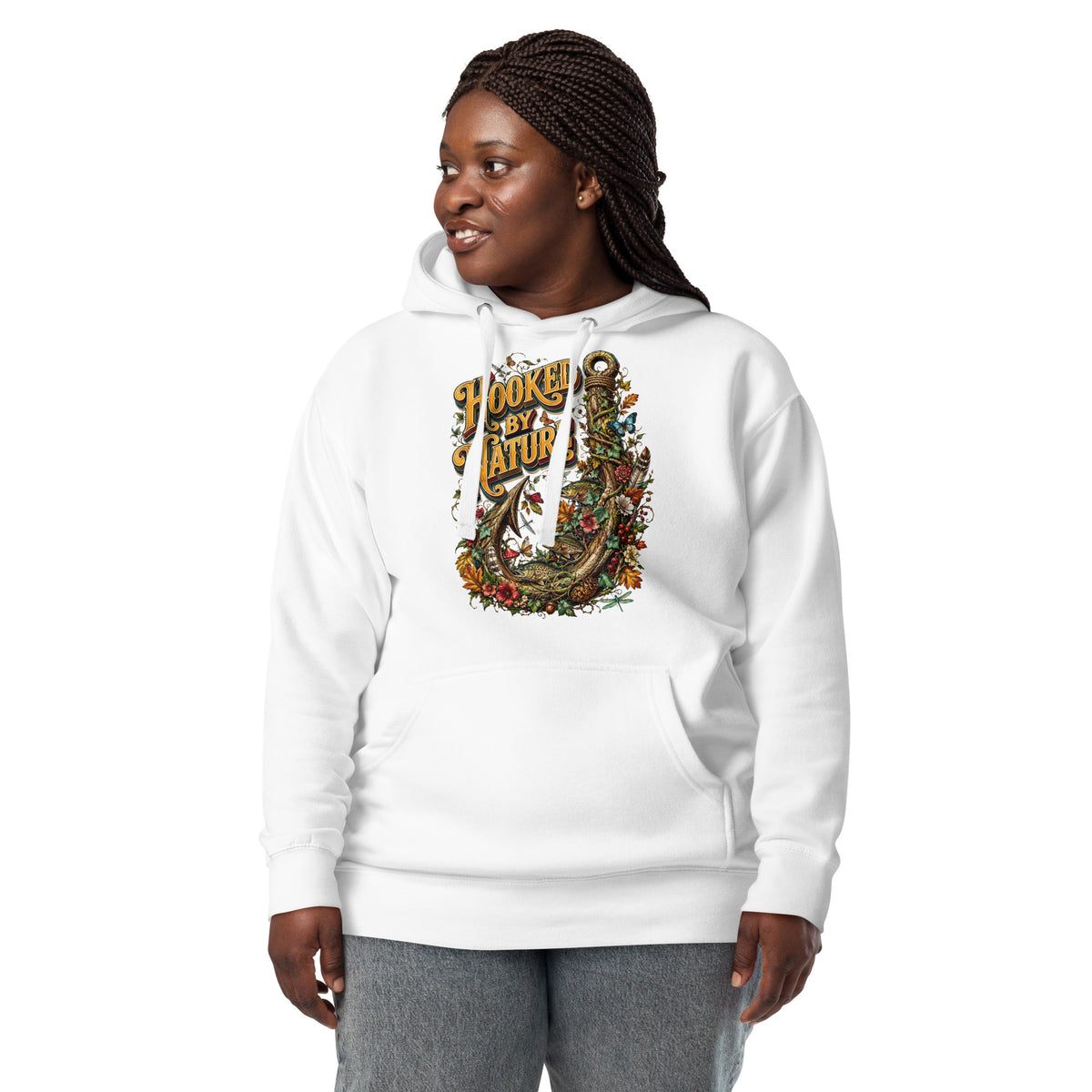 Fishing Lovers | Unisex Premium Pullover Hoodie — Hooked By Nature by printfluence