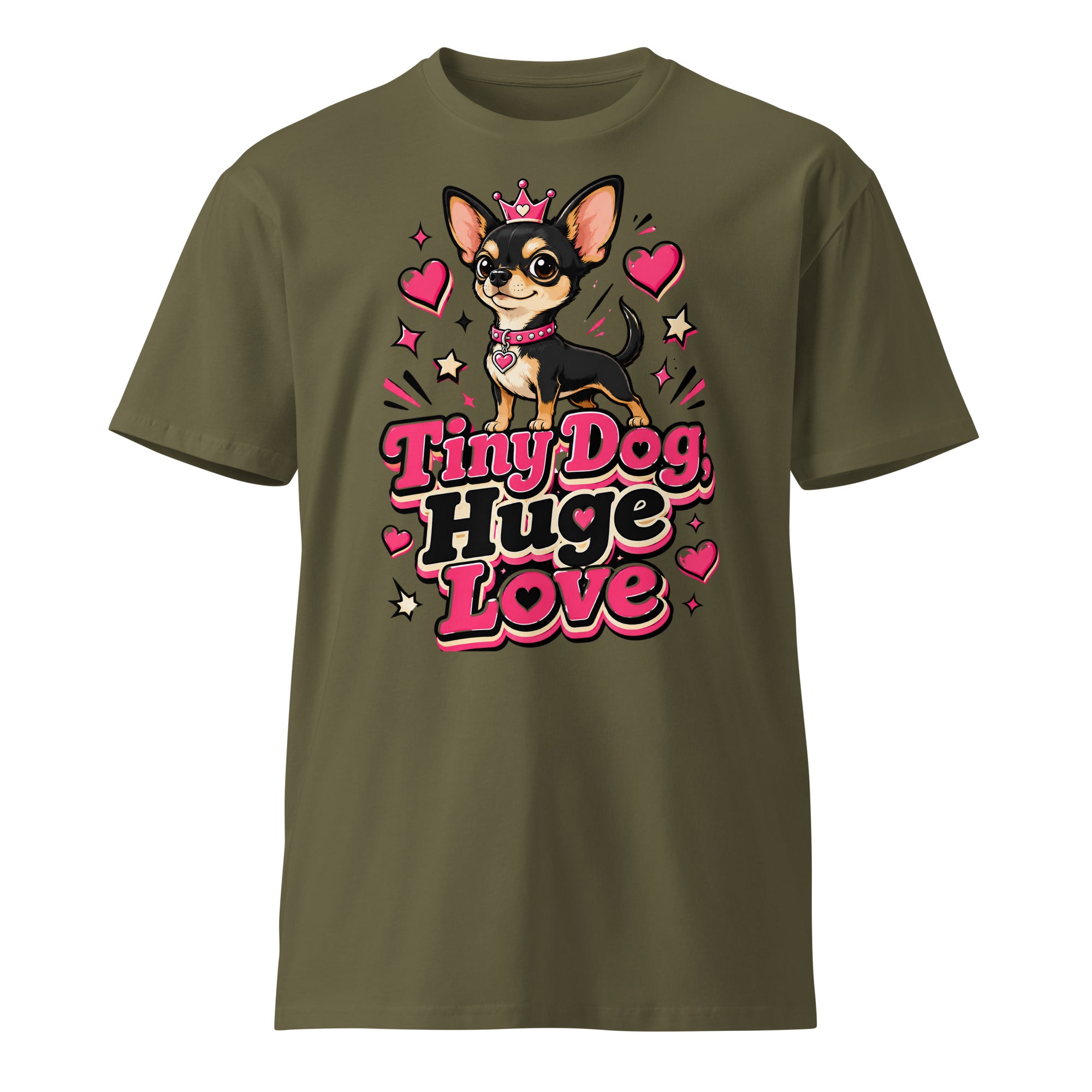 Elite Tiny Dog Huge Love - Premium Luxury Chihuahua Dog Lovers Premium T-shirt by printfluence.net