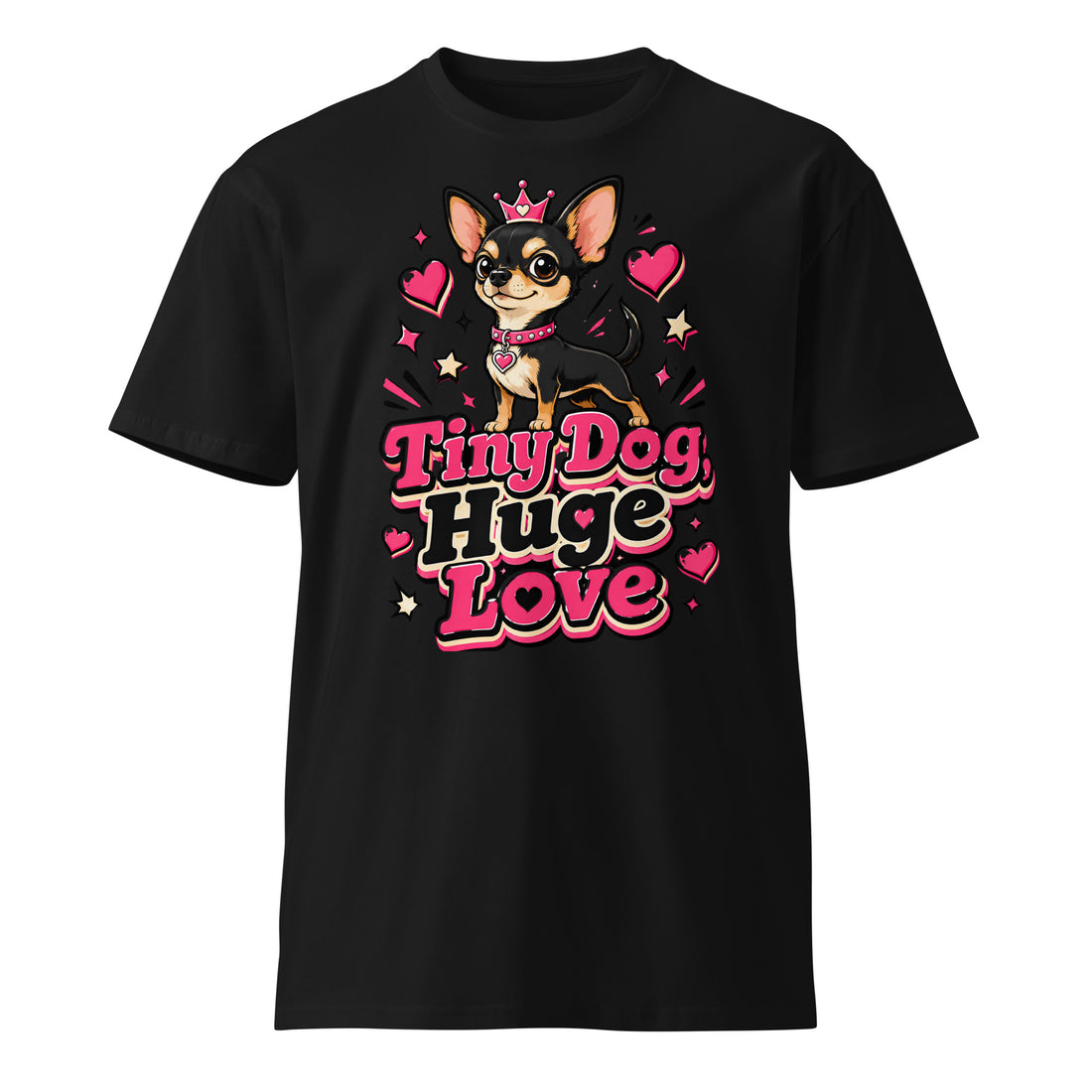 Elite Tiny Dog Huge Love - Premium Luxury Chihuahua Dog Lovers Premium T-shirt by printfluence.net