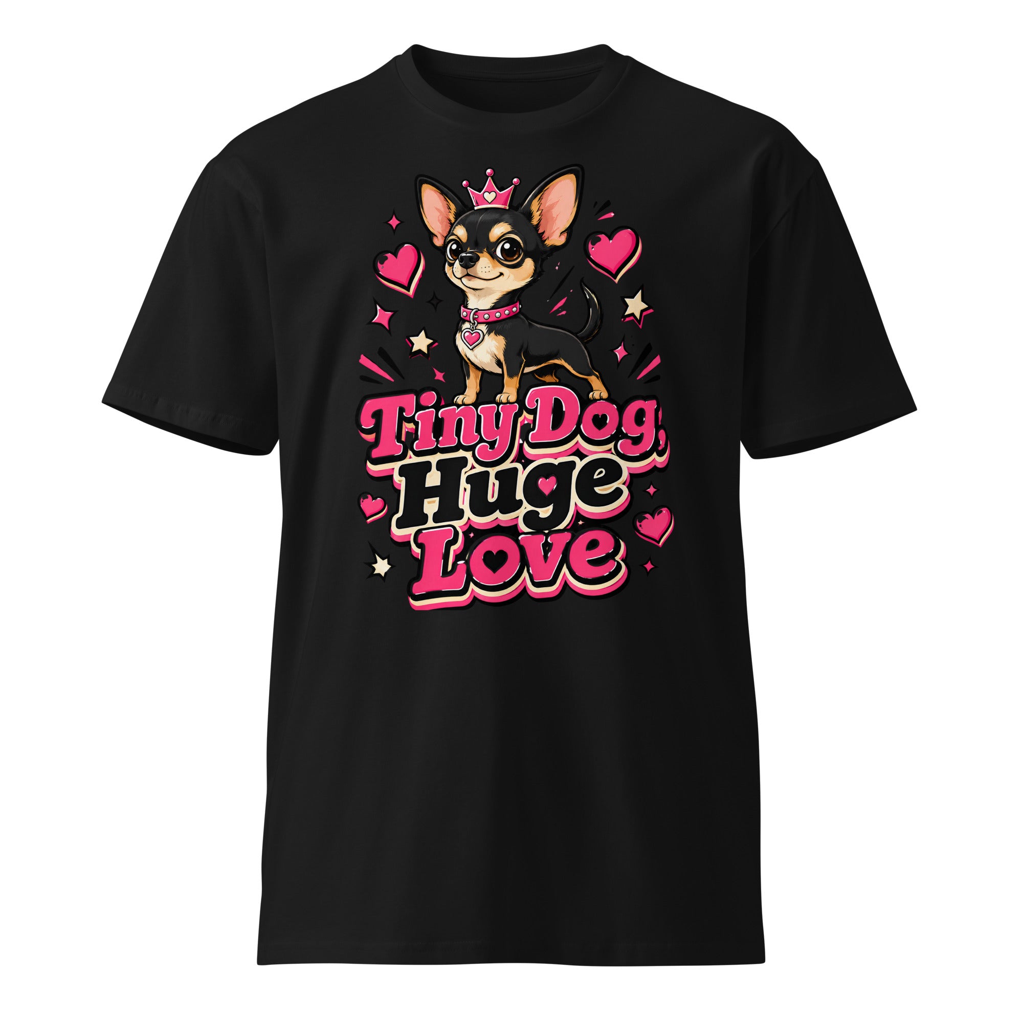 Elite Tiny Dog Huge Love - Premium Luxury Chihuahua Dog Lovers Premium T-shirt by printfluence.net