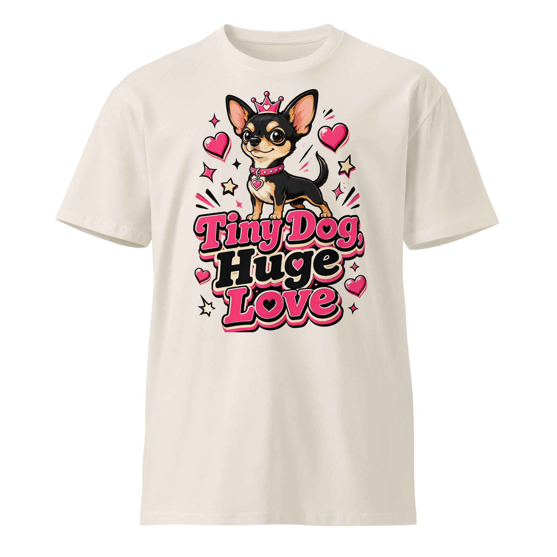 Elite Tiny Dog Huge Love - Premium Luxury Chihuahua Dog Lovers Premium T-shirt by printfluence.net