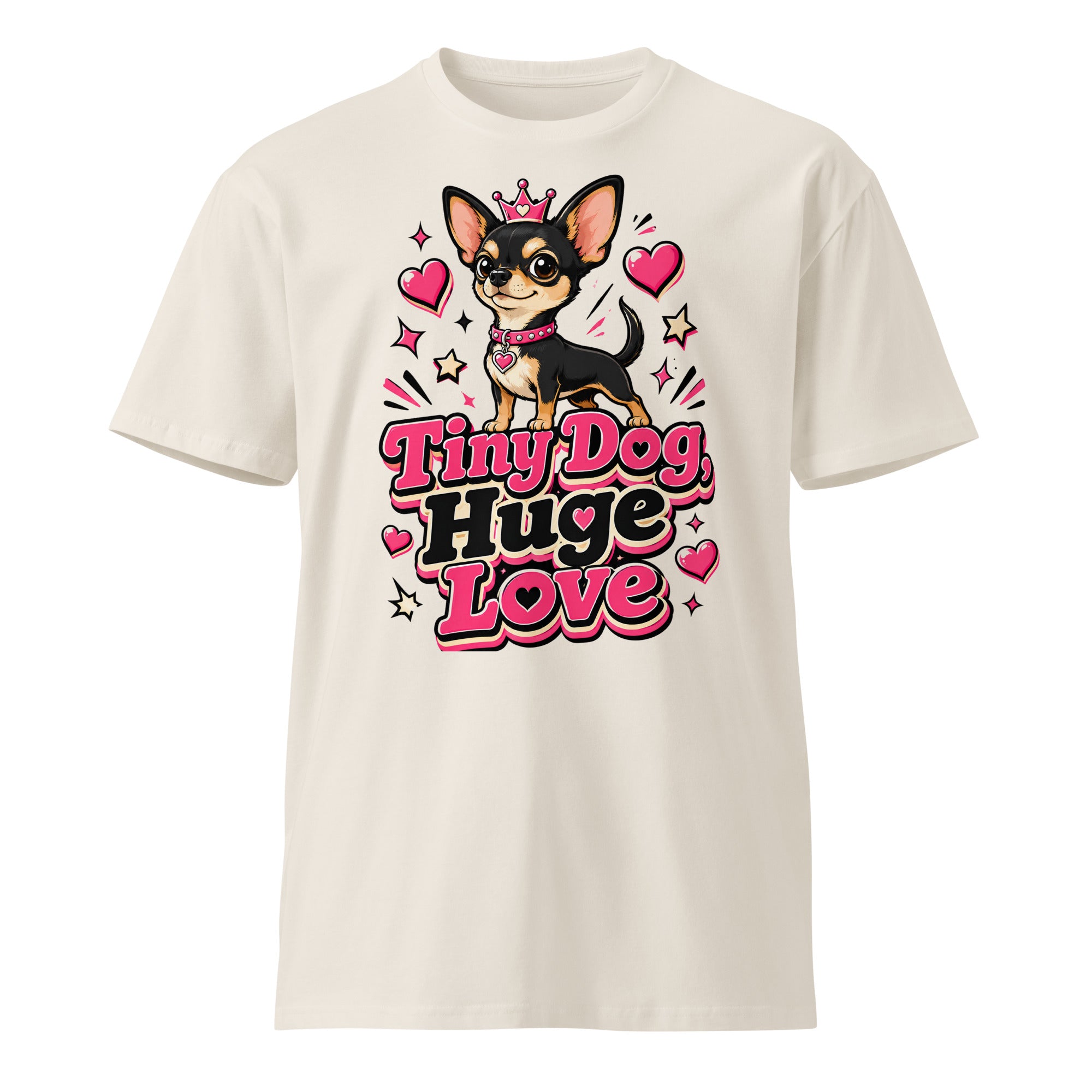 Elite Tiny Dog Huge Love - Premium Luxury Chihuahua Dog Lovers Premium T-shirt by printfluence.net