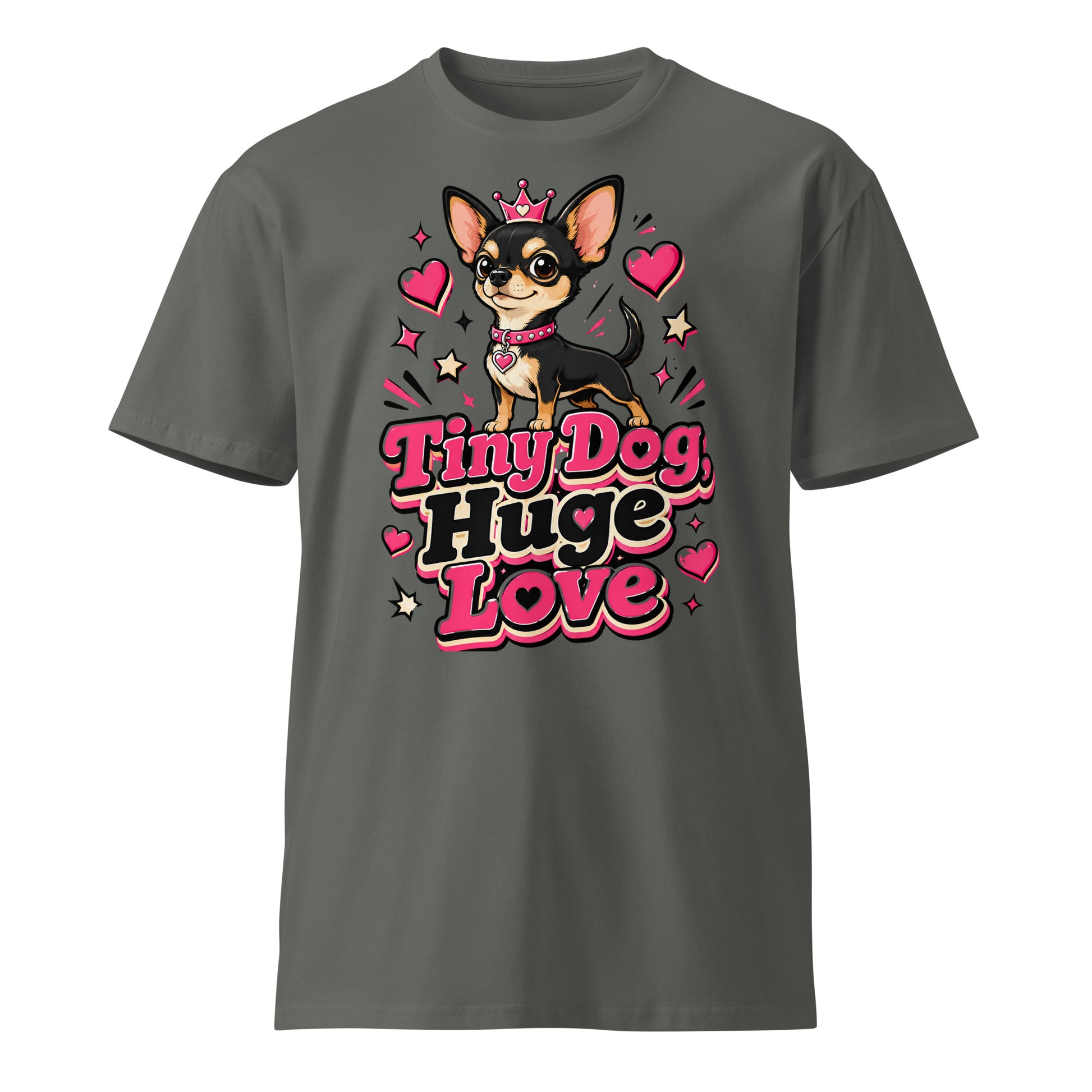 Elite Tiny Dog Huge Love - Premium Luxury Chihuahua Dog Lovers Premium T-shirt by printfluence.net