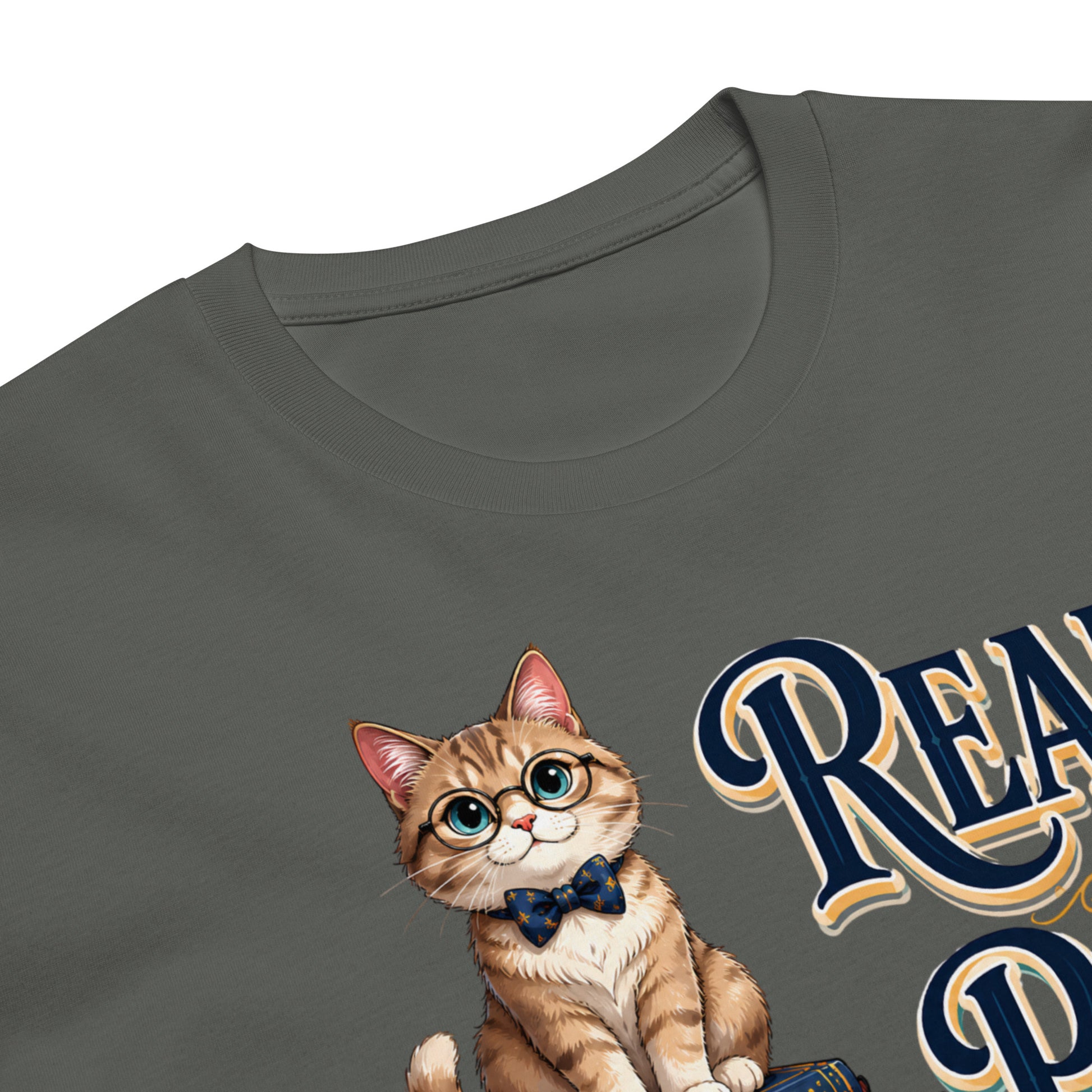 Unisex premium t-shirt - Elite Read Pet Repeat Cat - Premium Luxury Retro Bookworm Design by printfluence.net