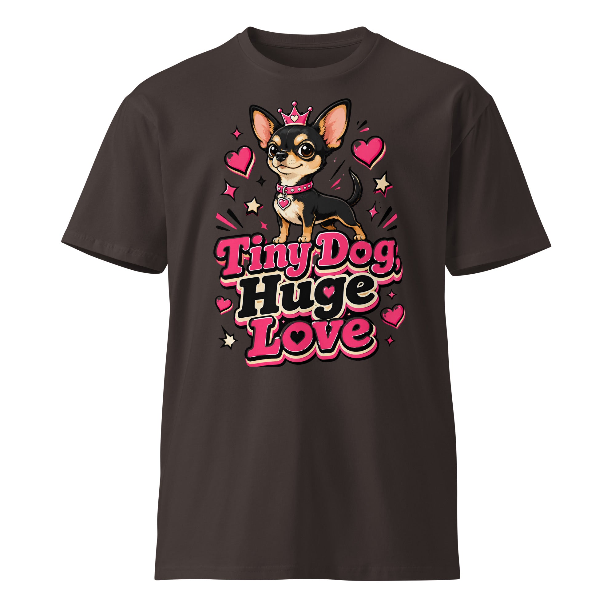 Elite Tiny Dog Huge Love - Premium Luxury Chihuahua Dog Lovers Premium T-shirt by printfluence.net