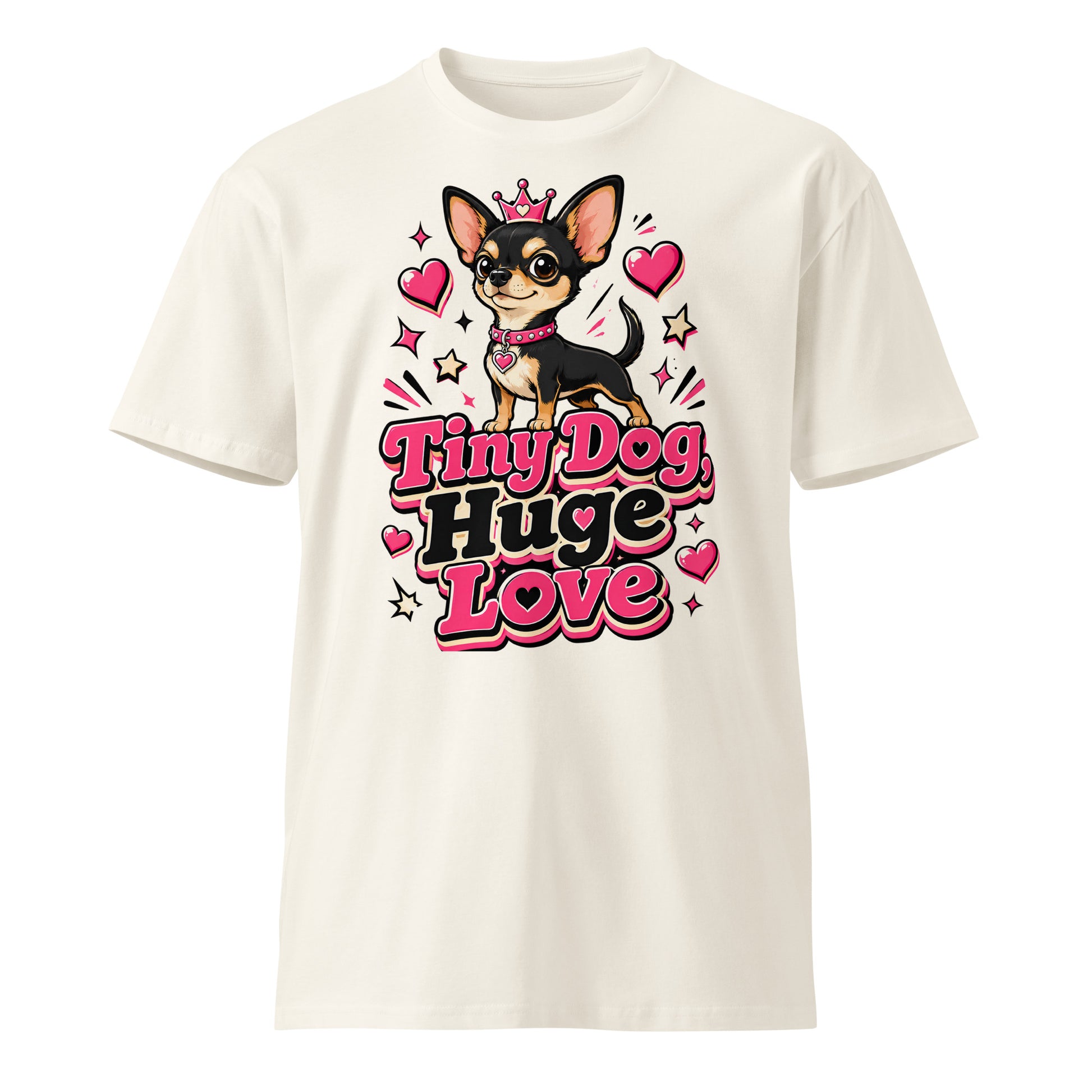 Elite Tiny Dog Huge Love - Premium Luxury Chihuahua Dog Lovers Premium T-shirt by printfluence.net